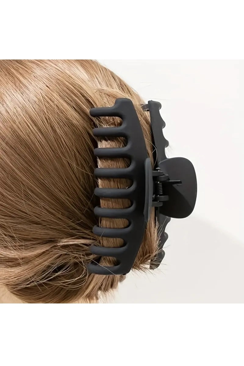 Large Matte Finish Hair Clip Black