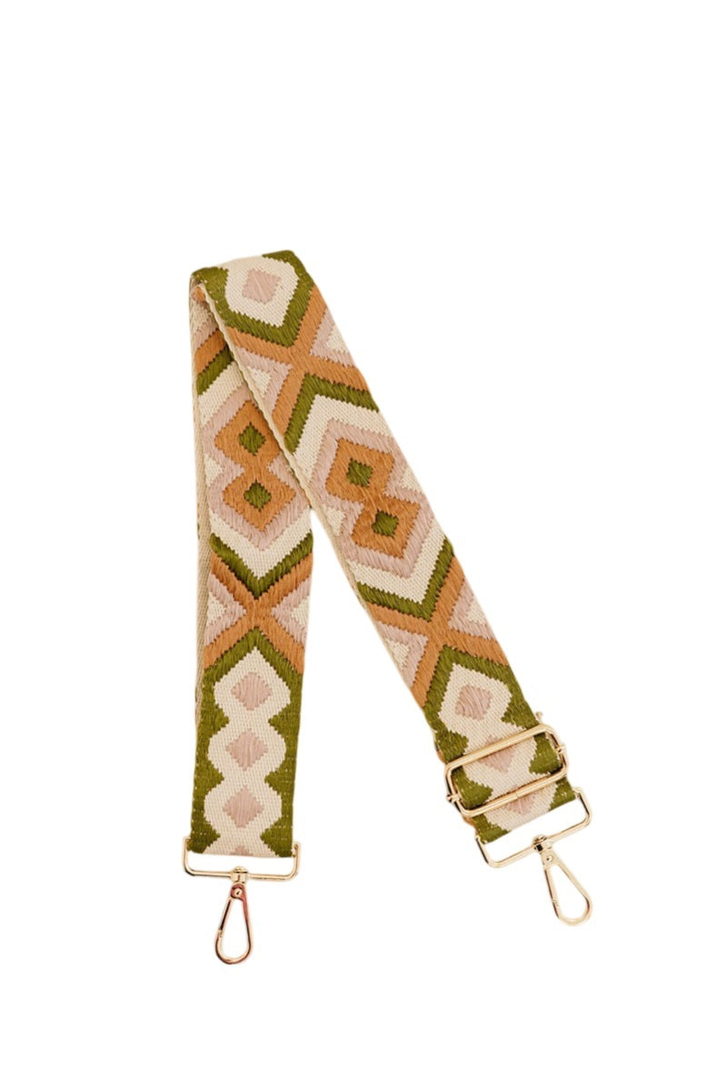 Crossbody Guitar Strap Olive Print