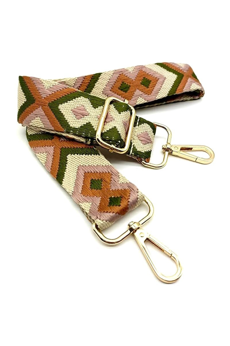 Crossbody Guitar Strap Olive Print