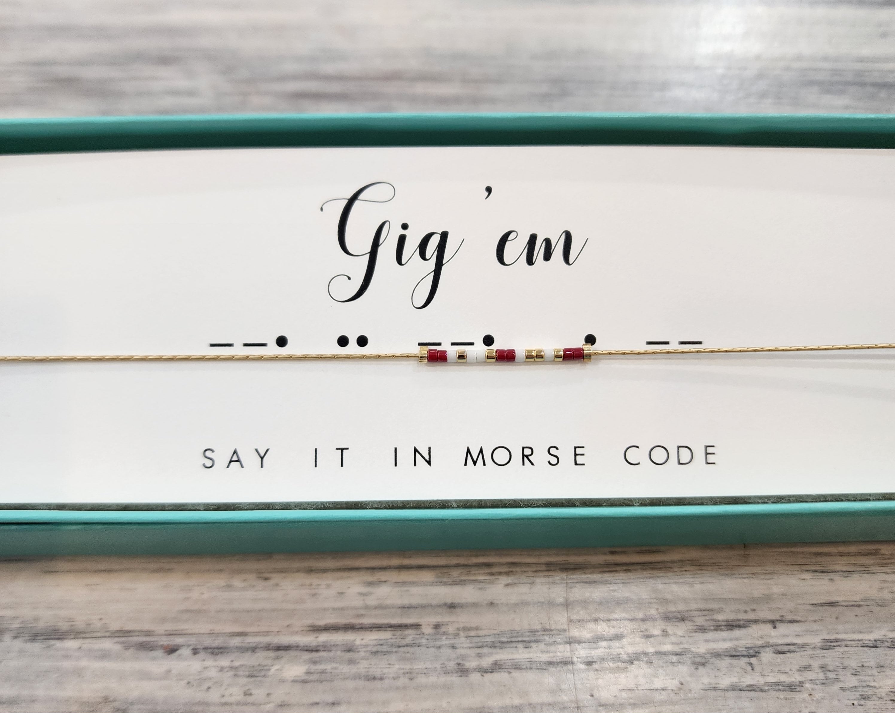 Gig Em Dot & Dash Necklace