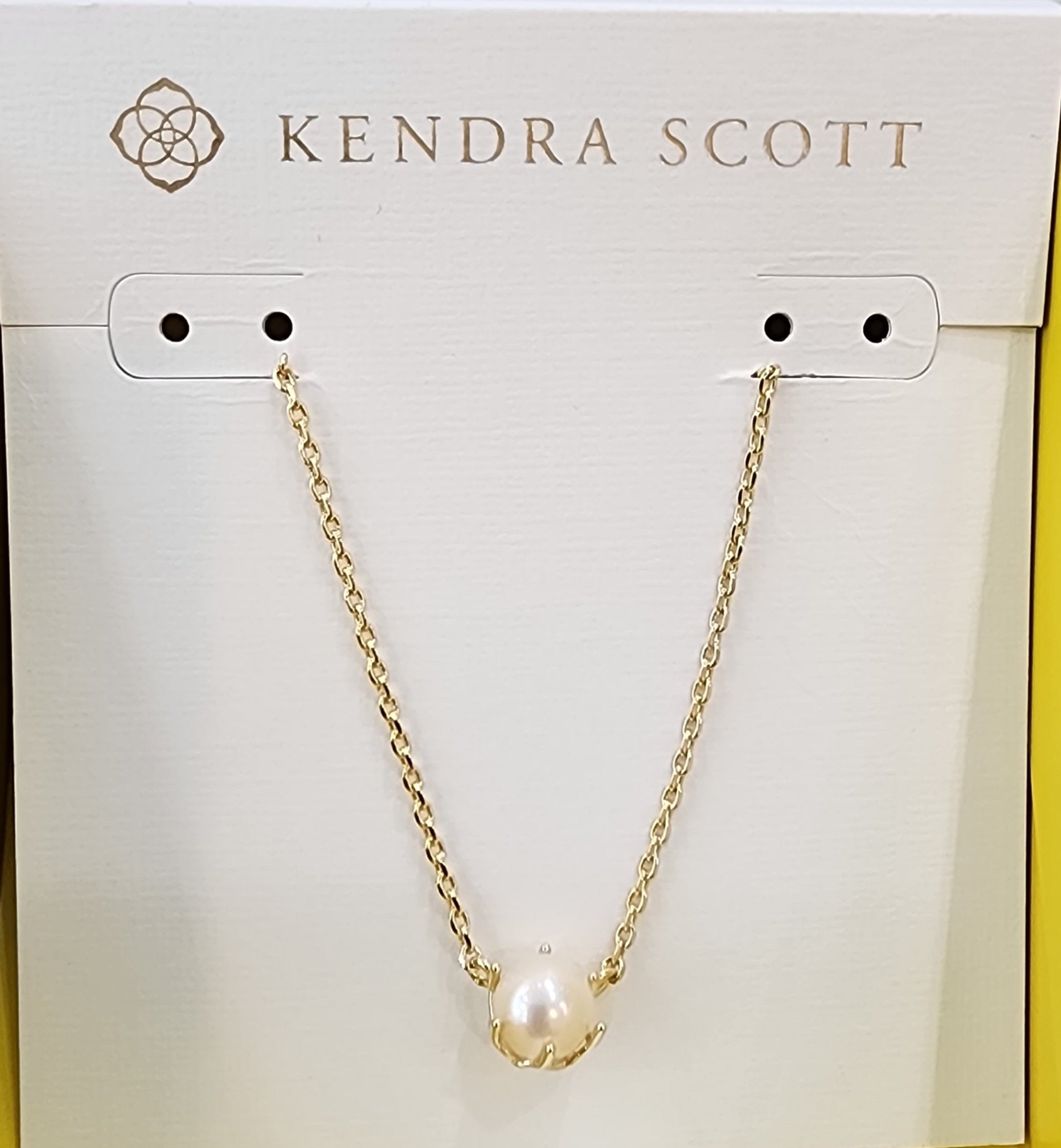 Boxed Ashton Gold Pearl Pendant Necklace