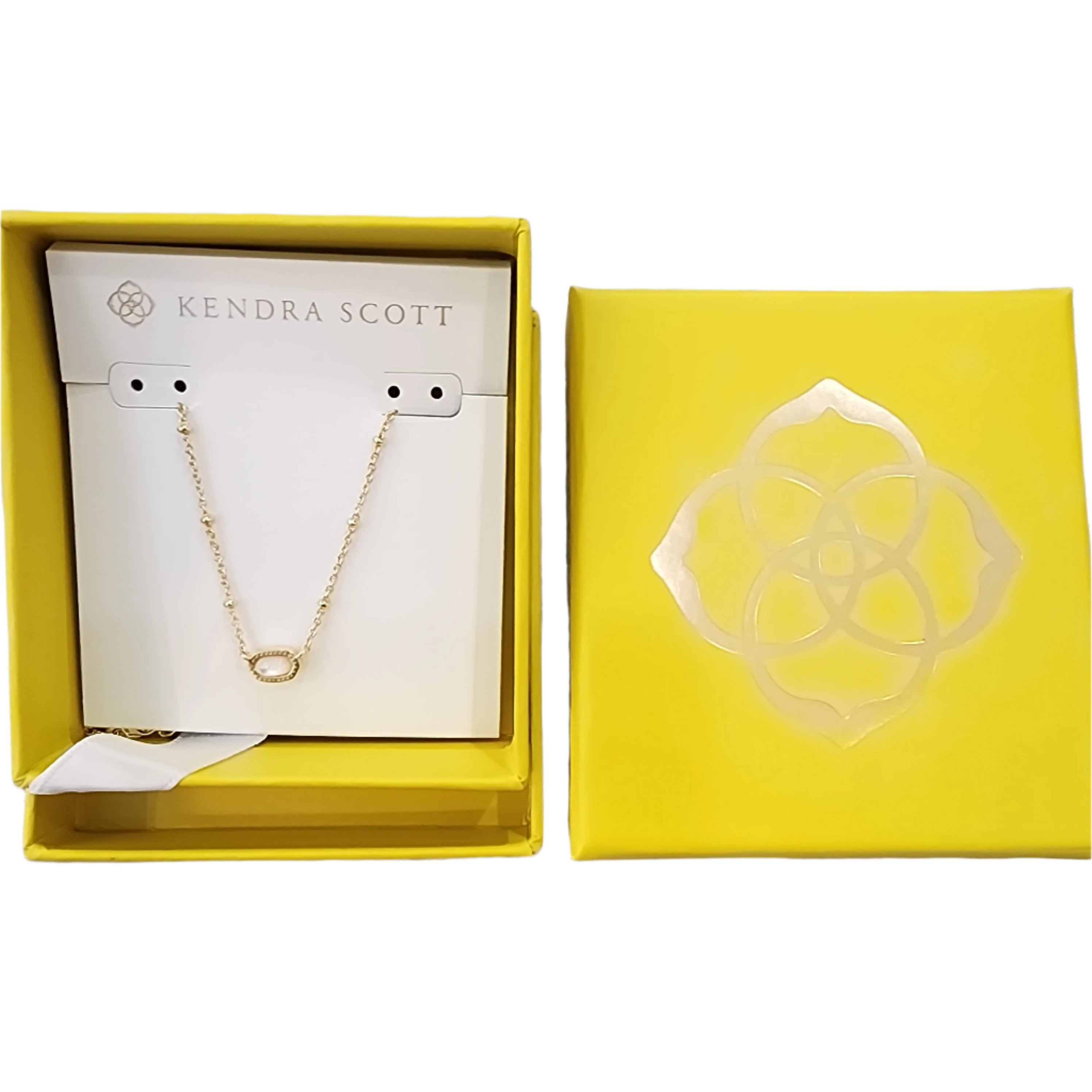 Boxed Mini Elisa Necklace Gold Ivory MOP