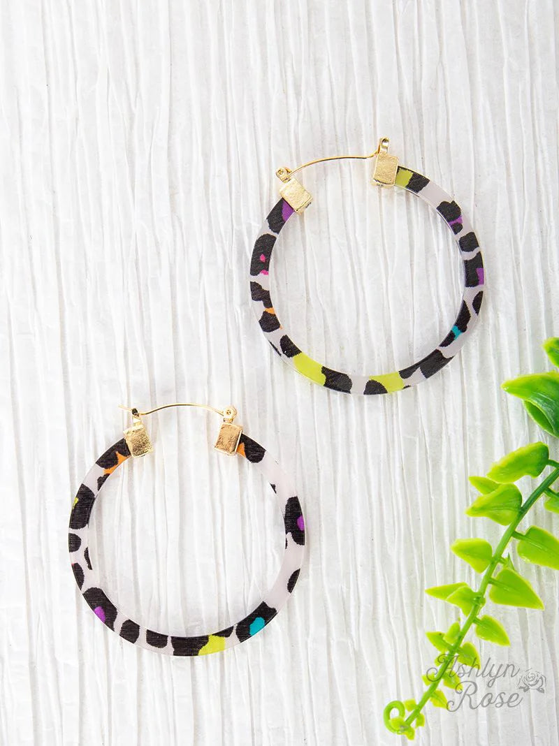 Multi Color Hoop Earrings