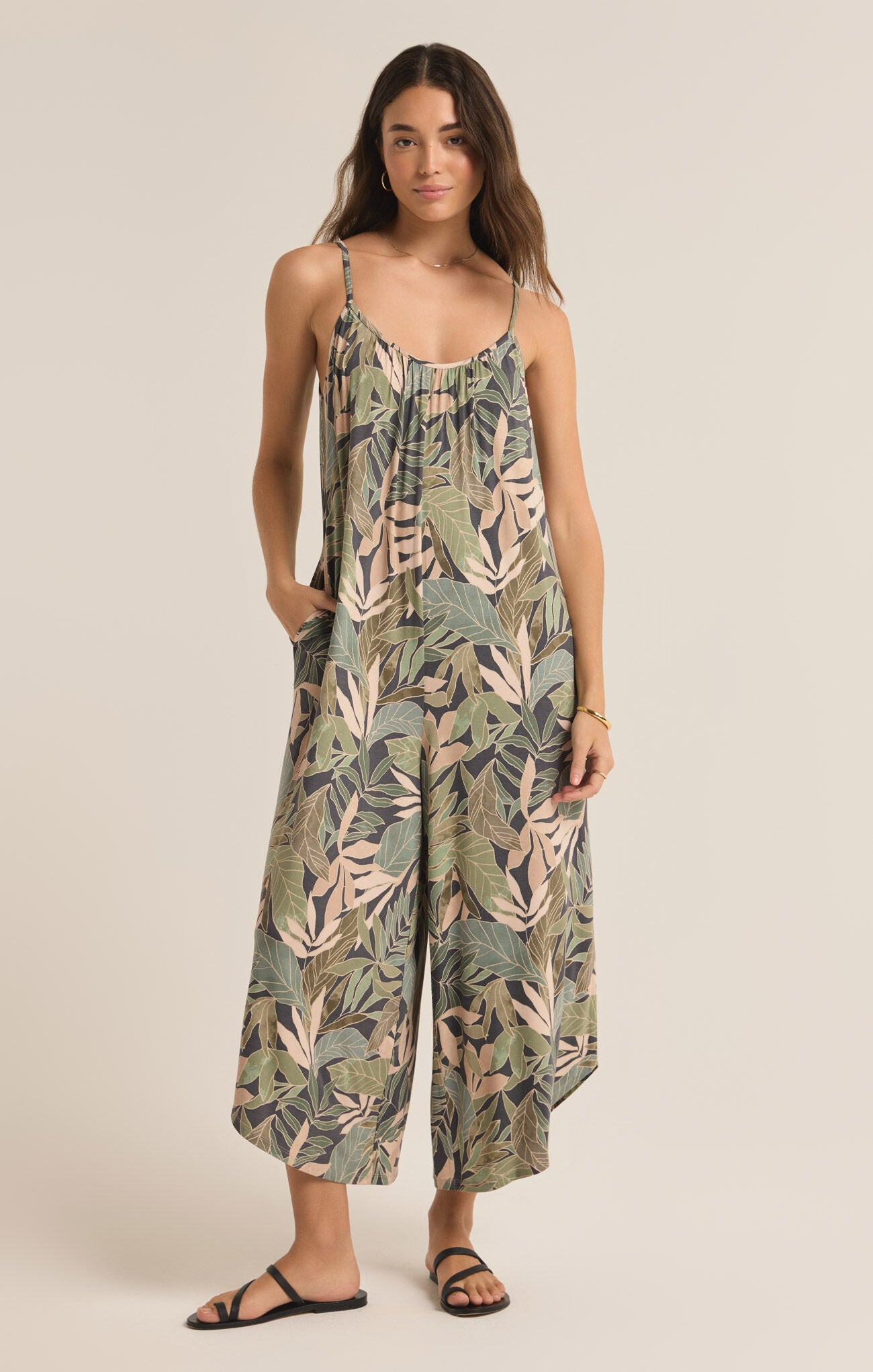 Flared Cusco Jumpsuit Grape Leaf