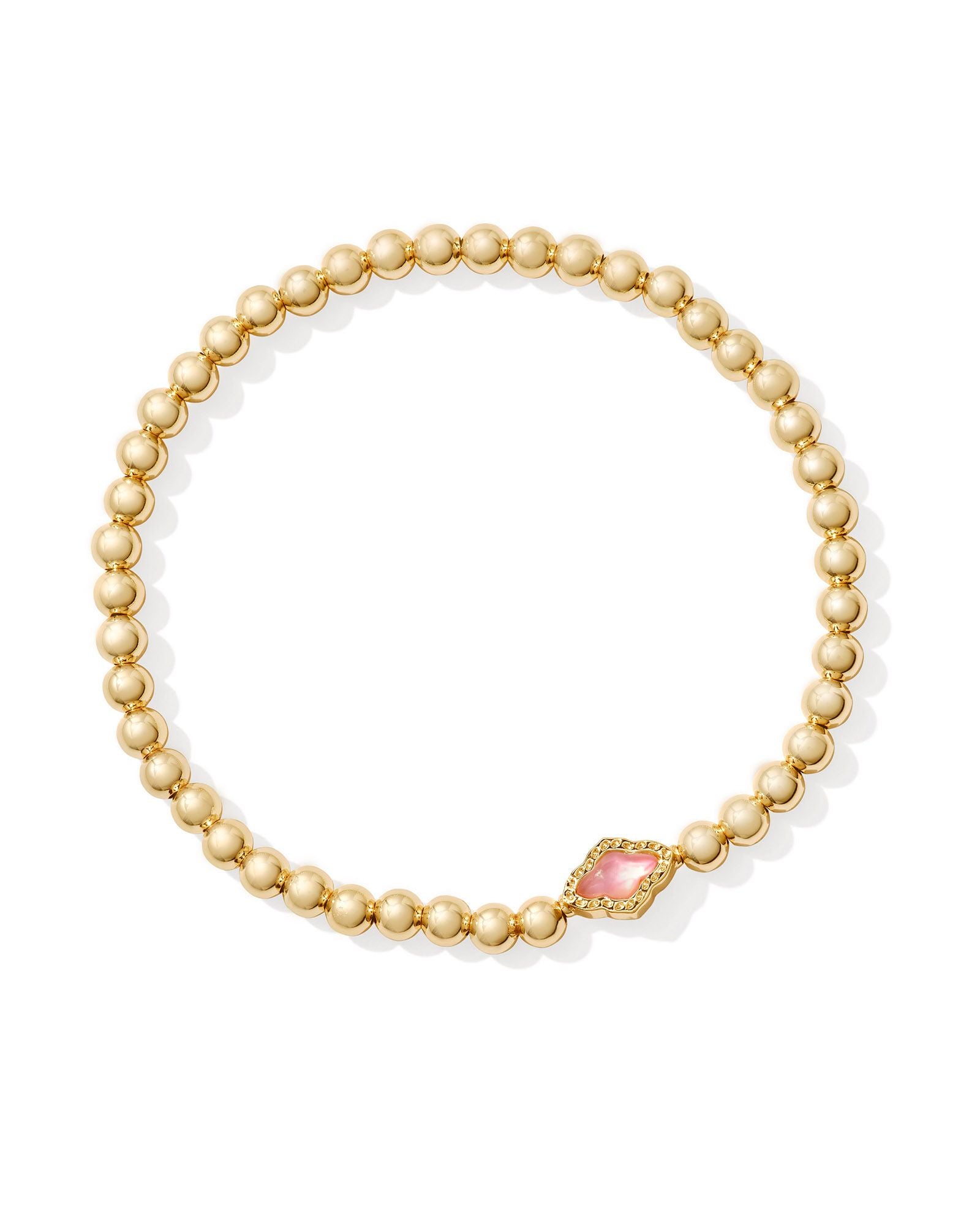 Abbie Beaded Stretch Bracelet Gold Azalea Illusion