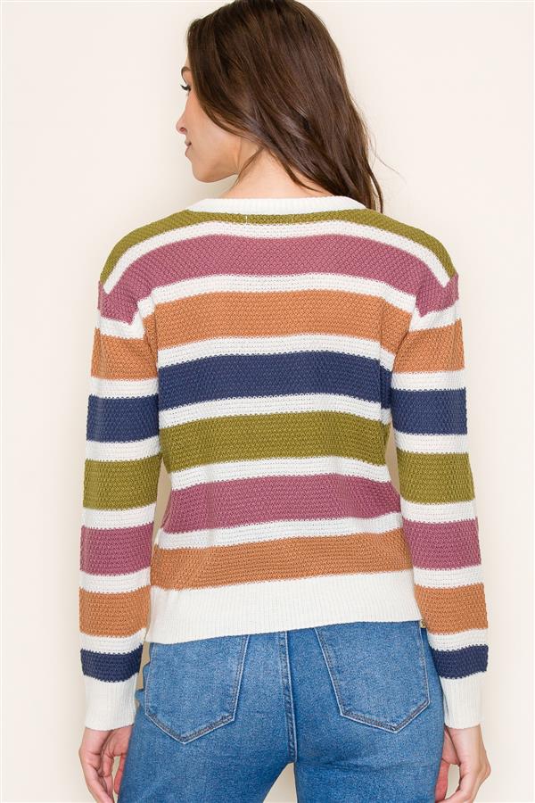 Multi Color Striped Sweater