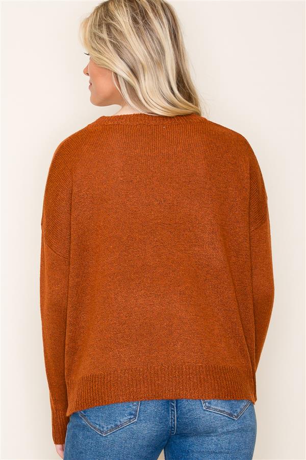 Texas Crew Neck Pullover Sweater