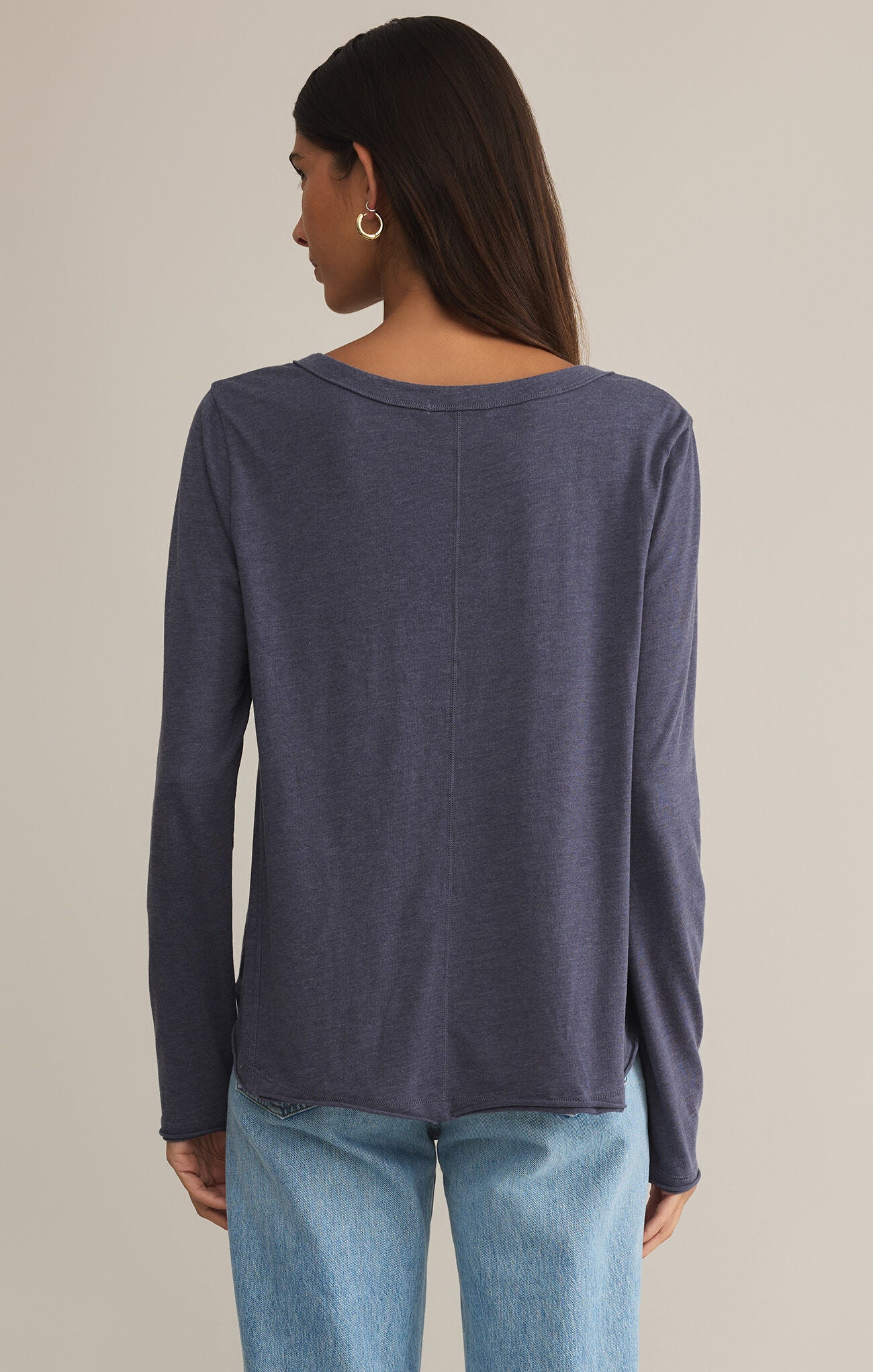 Vail Long Sleeve Tee Worn Blue