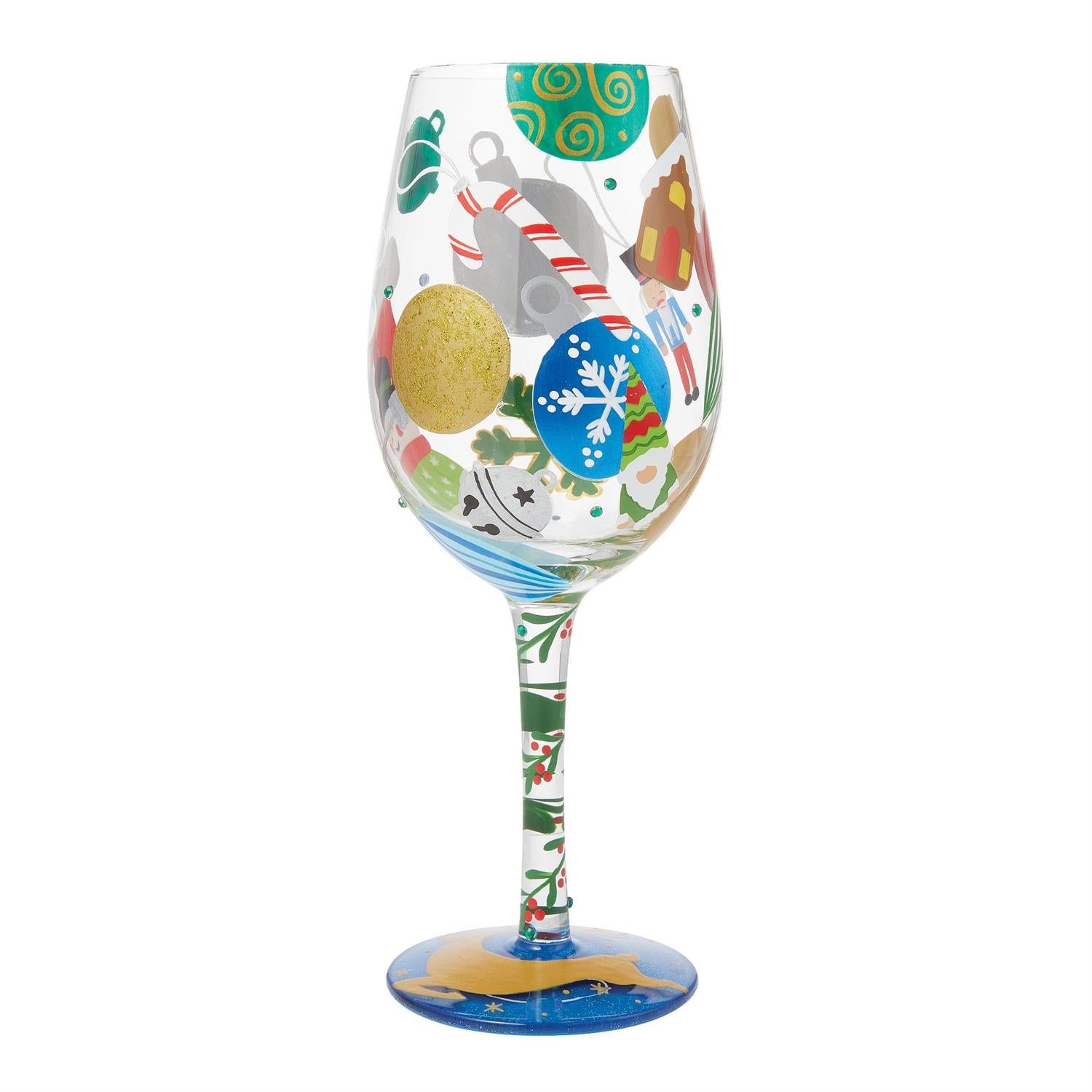 Pull Out the Decorations Lolita Holiday Wine Glass