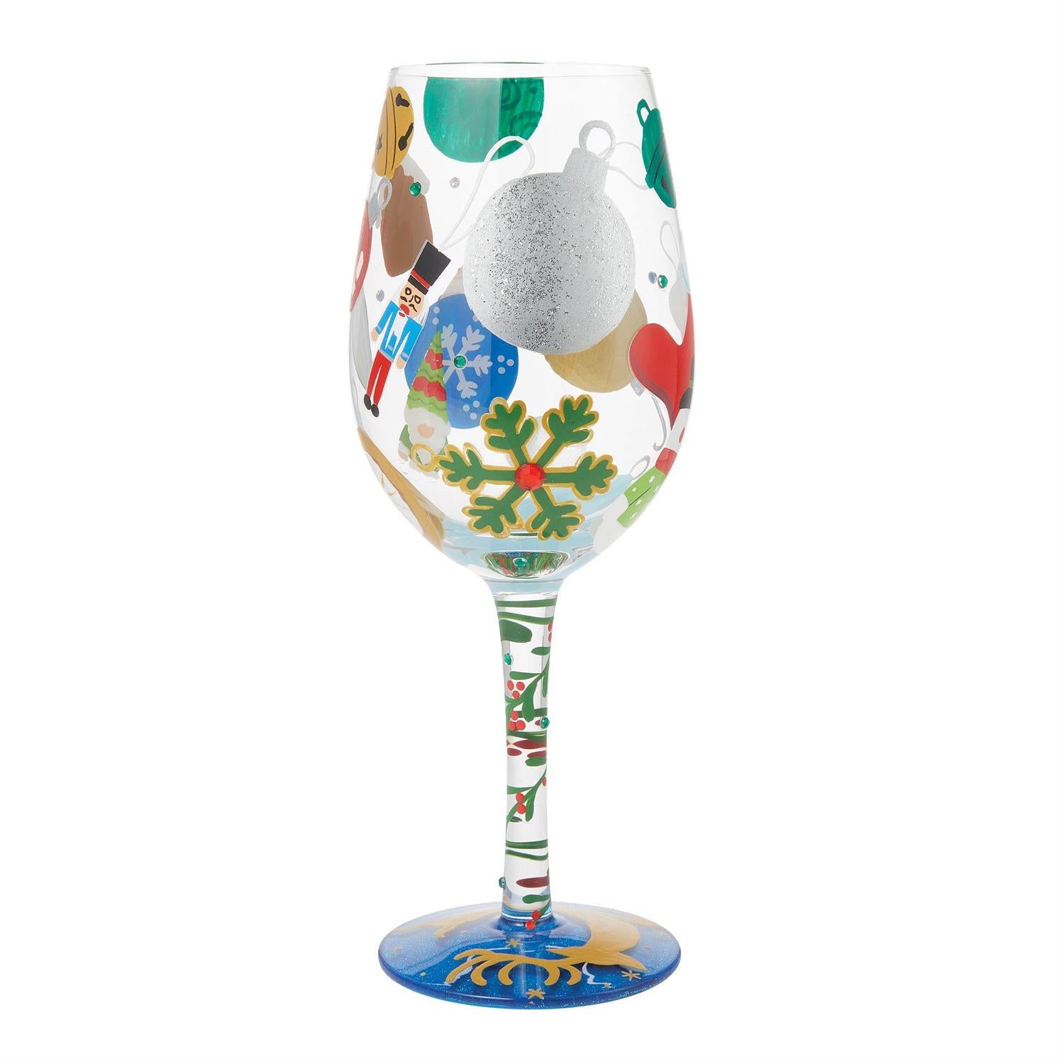 Pull Out the Decorations Lolita Holiday Wine Glass