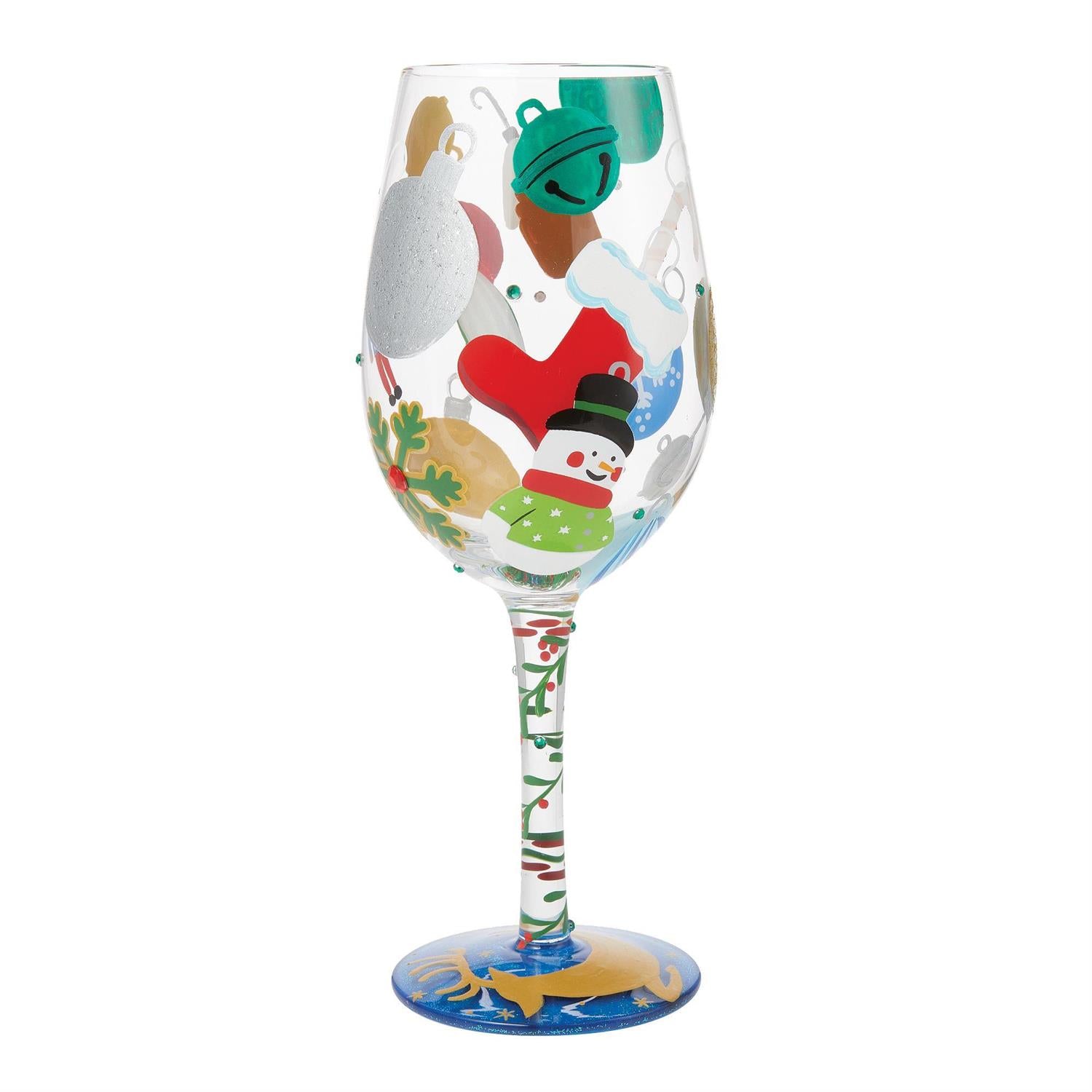 Pull Out the Decorations Lolita Holiday Wine Glass