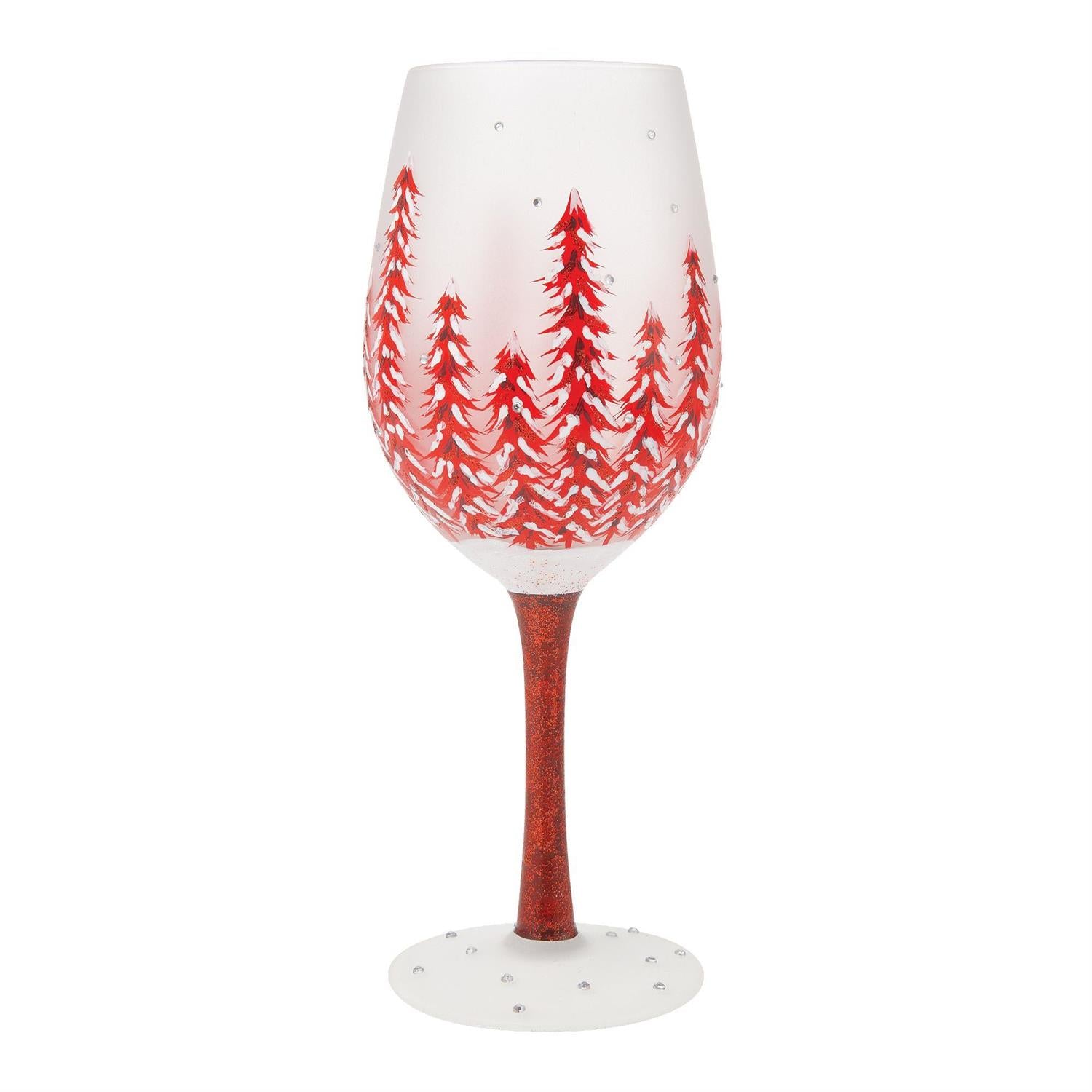 Christmas in Rouge Lolita Holiday Wine Glass