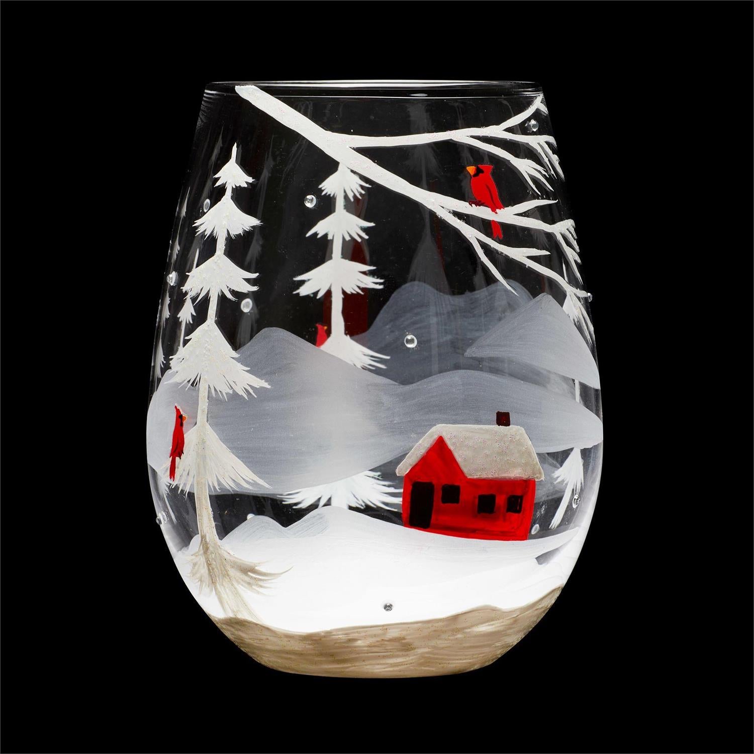 Home for The Holidays Stemless Lolita Holiday Wine Glass