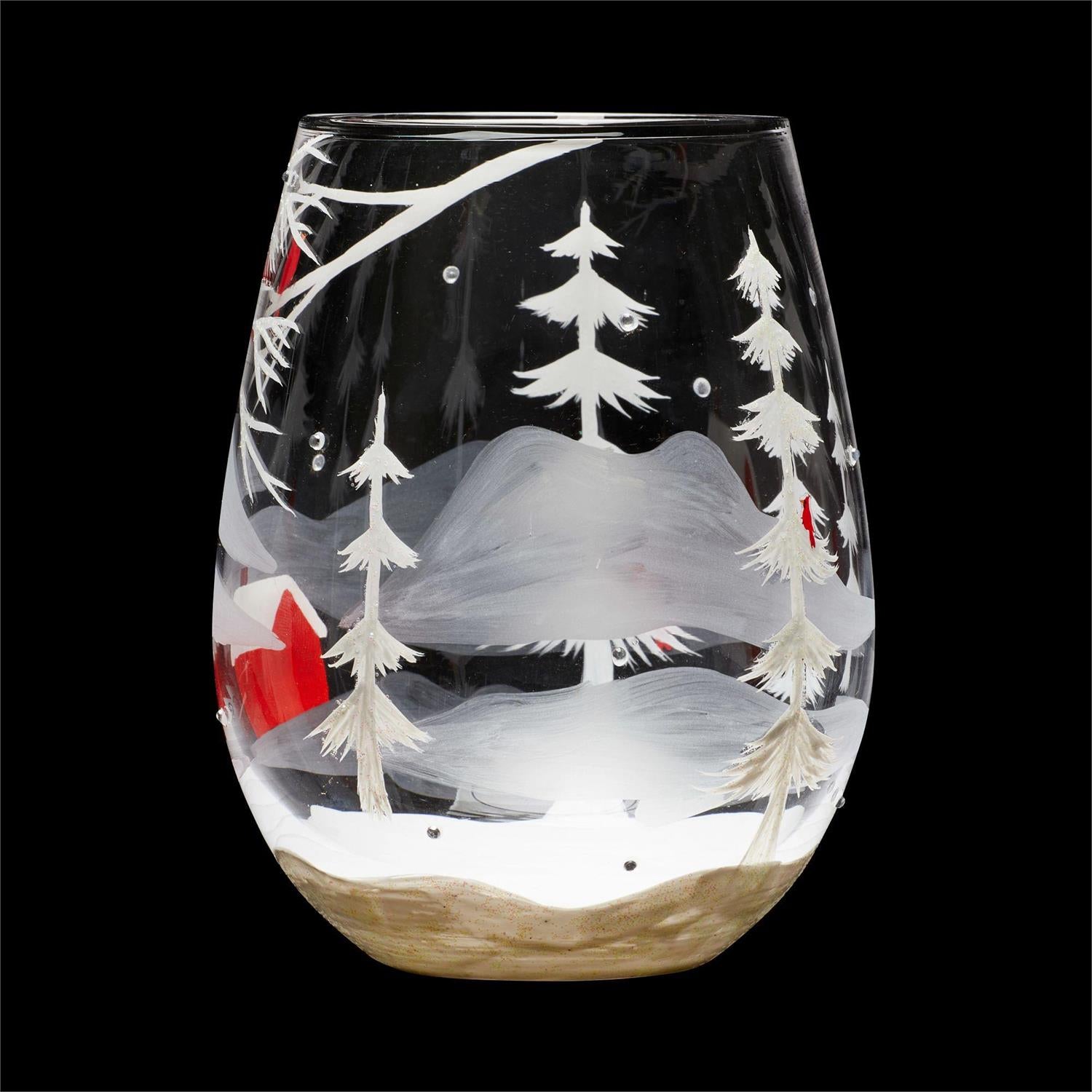 Home for The Holidays Stemless Lolita Holiday Wine Glass