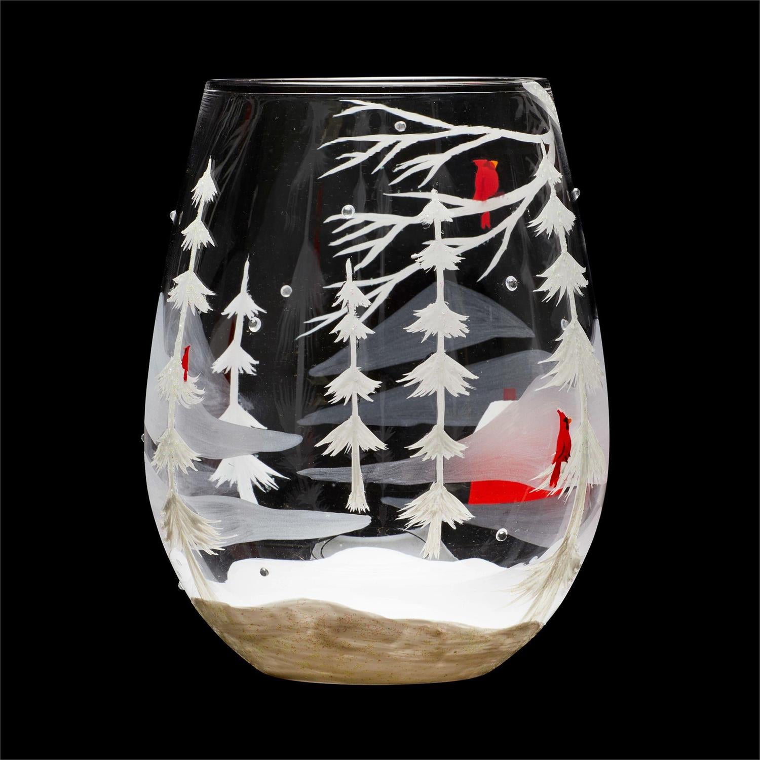 Home for The Holidays Stemless Lolita Holiday Wine Glass