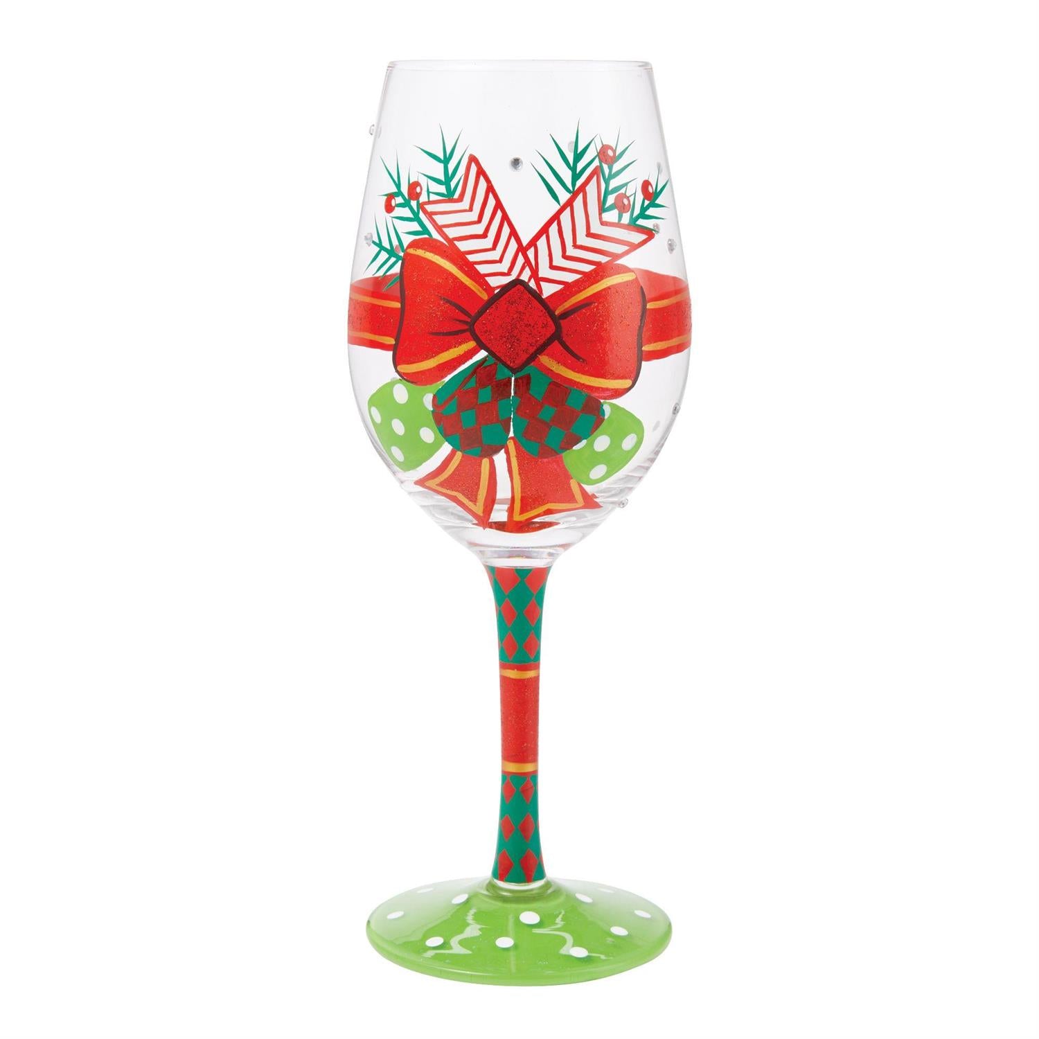 My Fancy Christmas Lolita Holiday Wine Glass