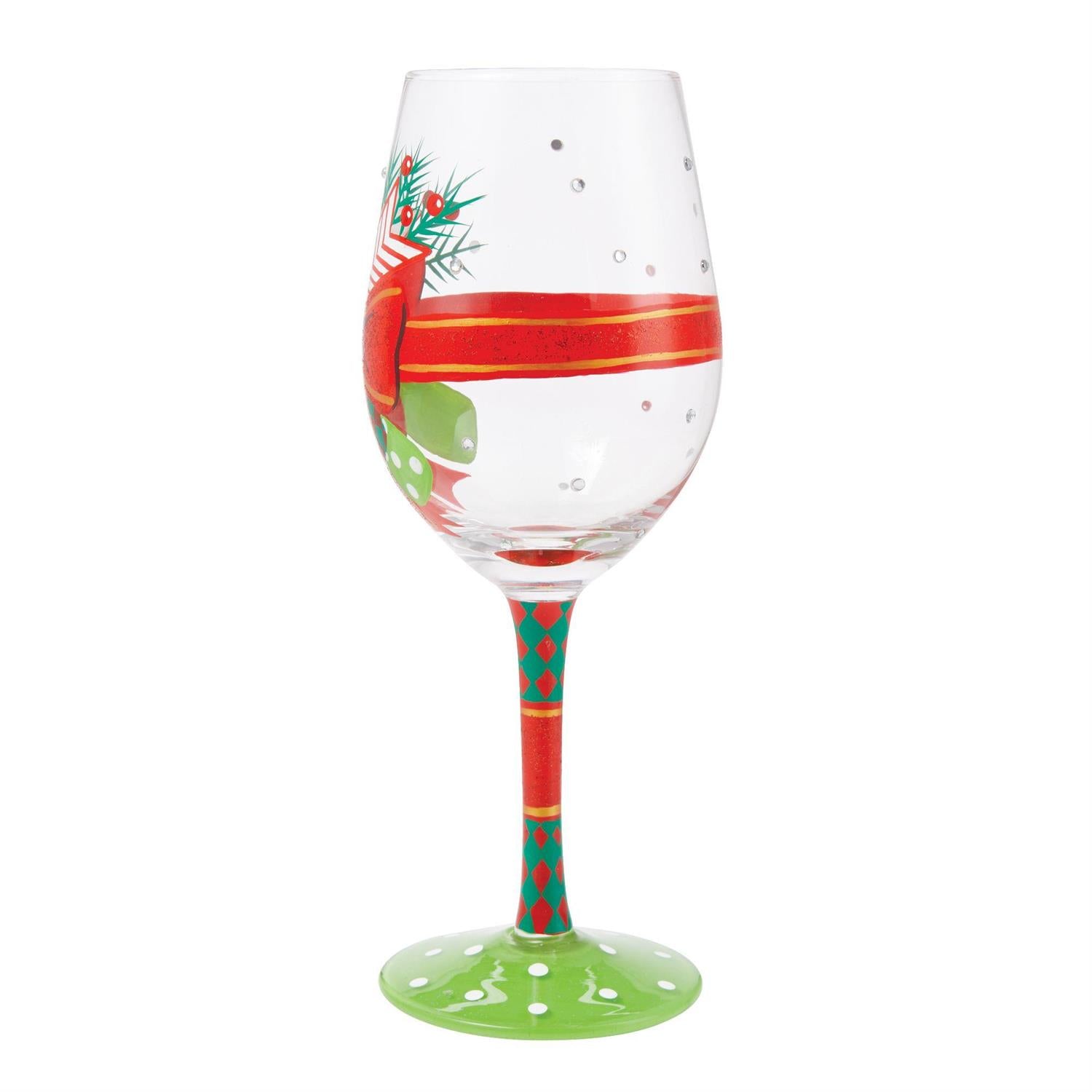 My Fancy Christmas Lolita Holiday Wine Glass