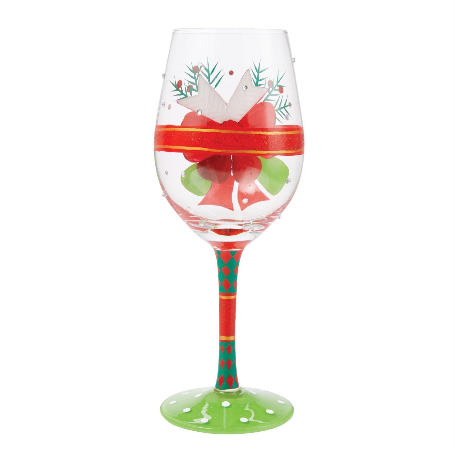 My Fancy Christmas Lolita Holiday Wine Glass