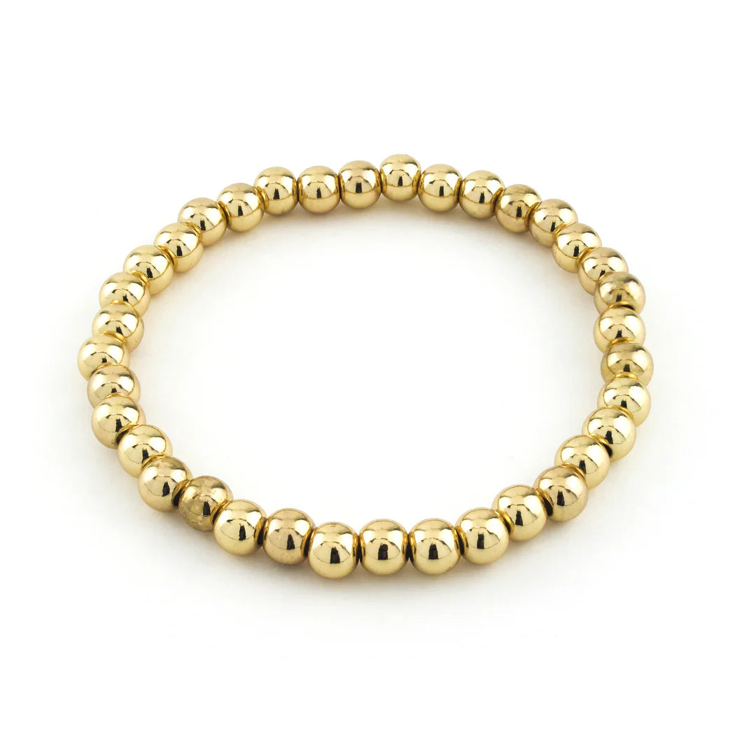 14K Gold Filled Smooth Bracelet 6mm