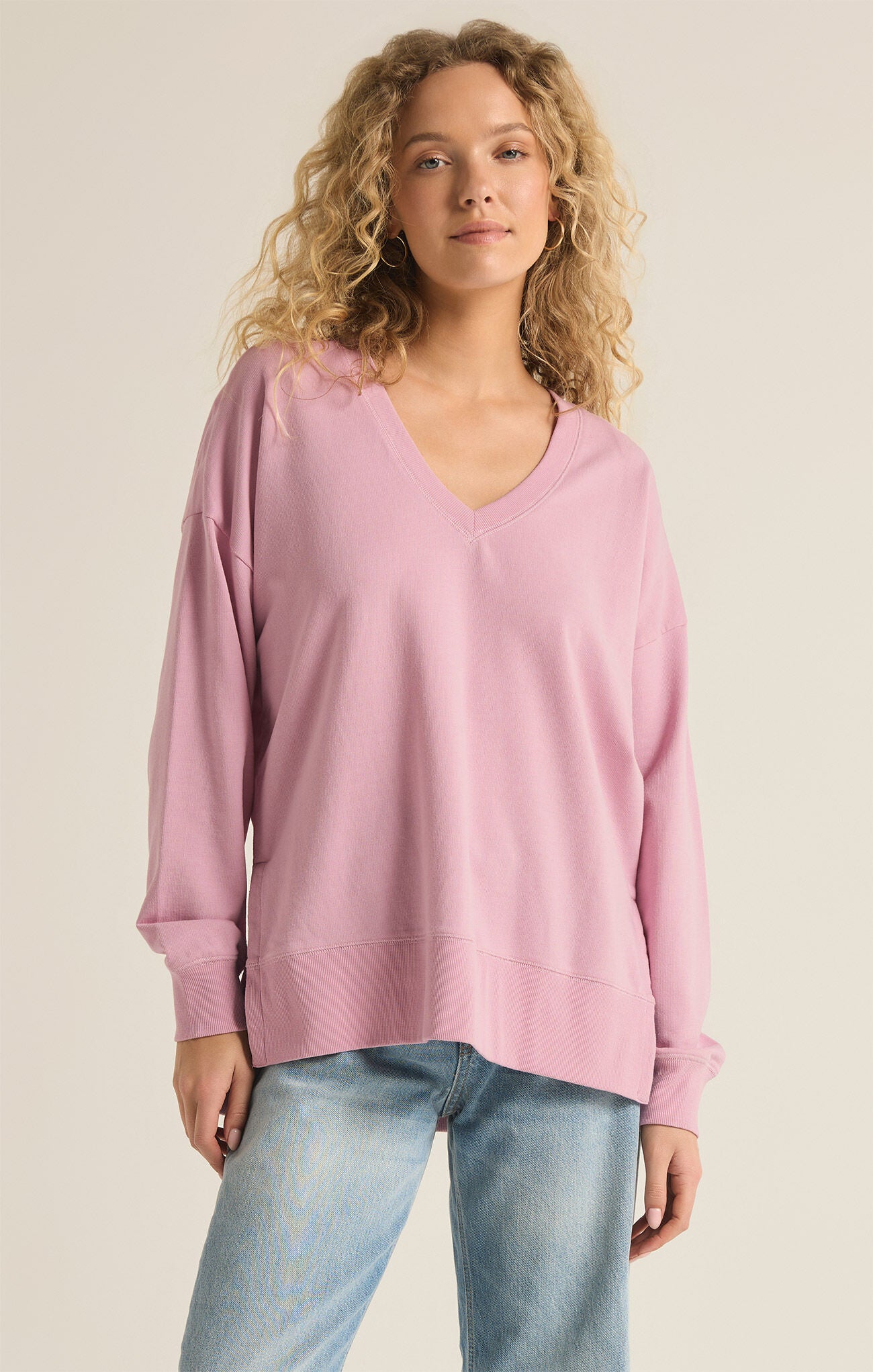 Sale Modern V-Neck Weekender Sunset Mauve