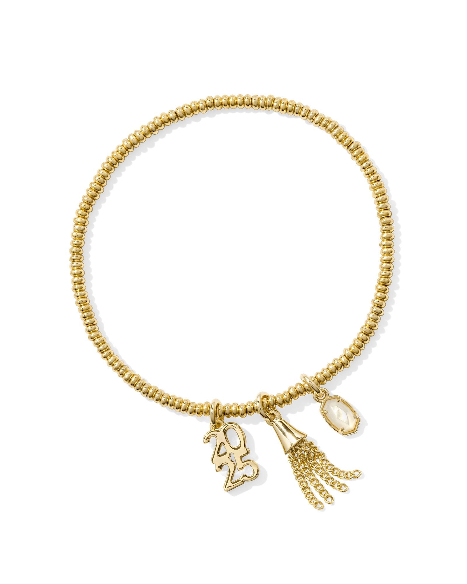 2025 Gold Graduation Stretch Bracelet