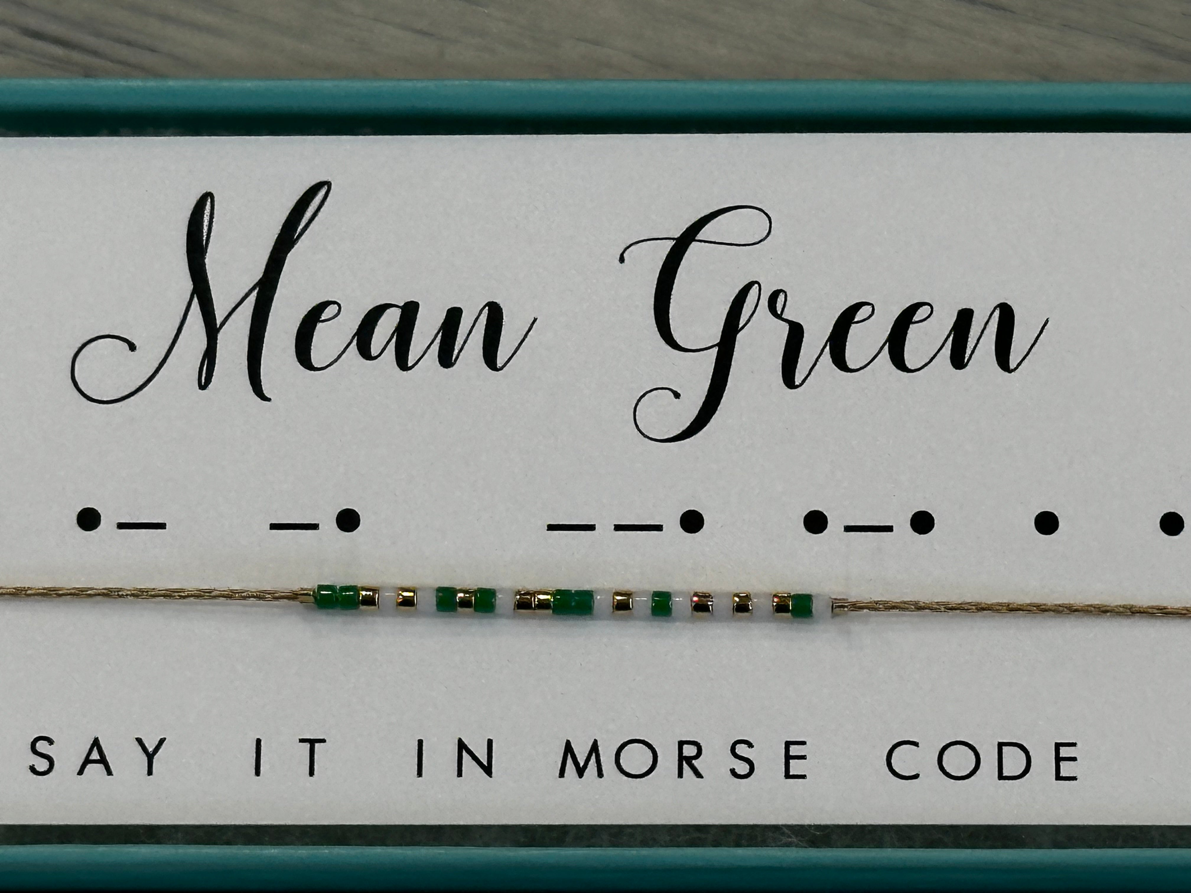 Mean Green Dot & Dash Necklace