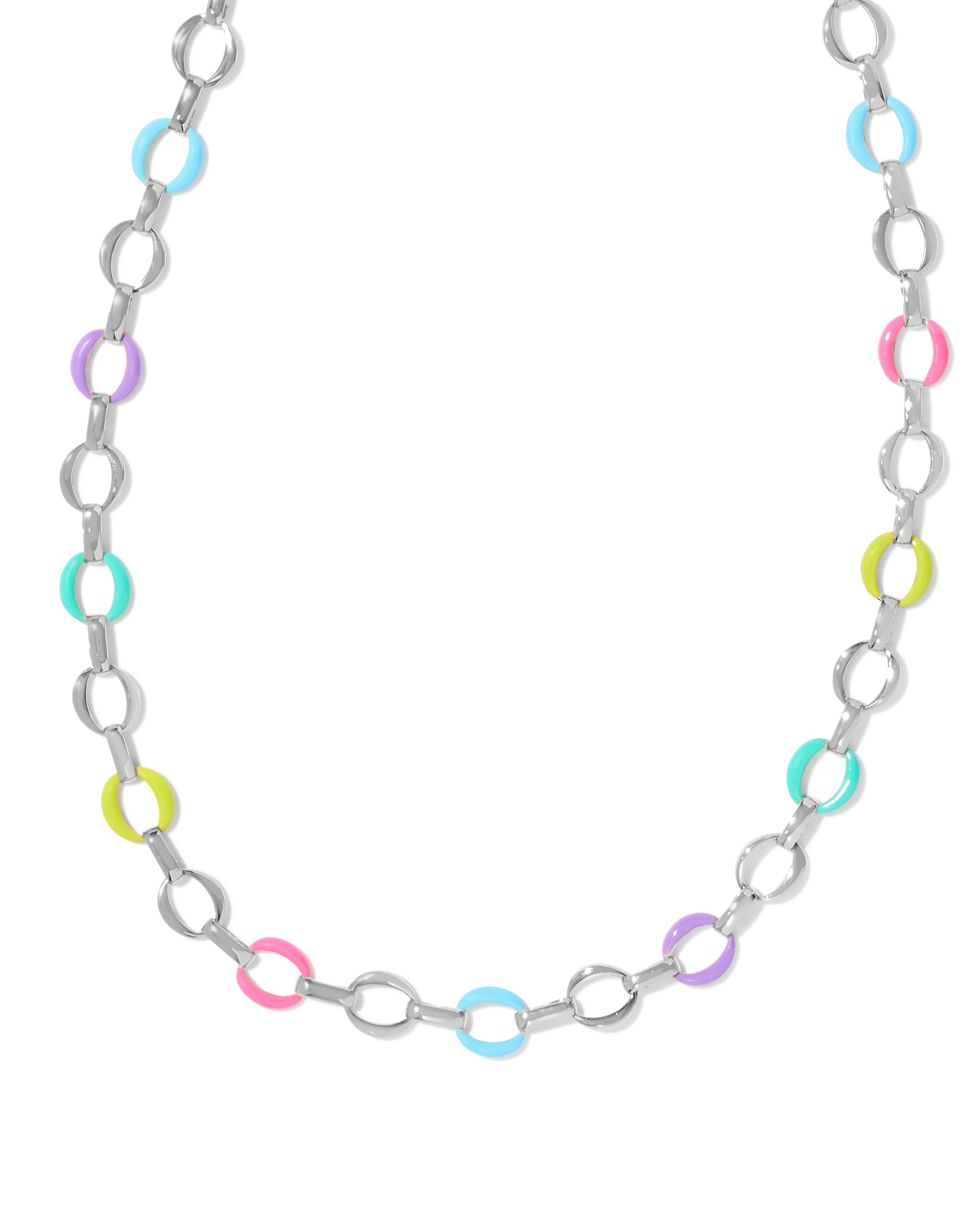 Sale Kelsey Silver Chain Necklace Multi Mix