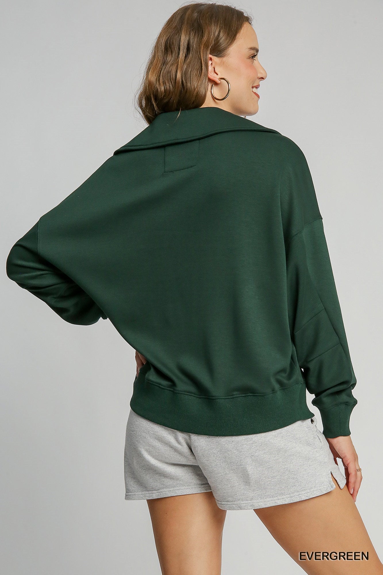 Buttery Soft Long Sleeve Pullover Evergreen