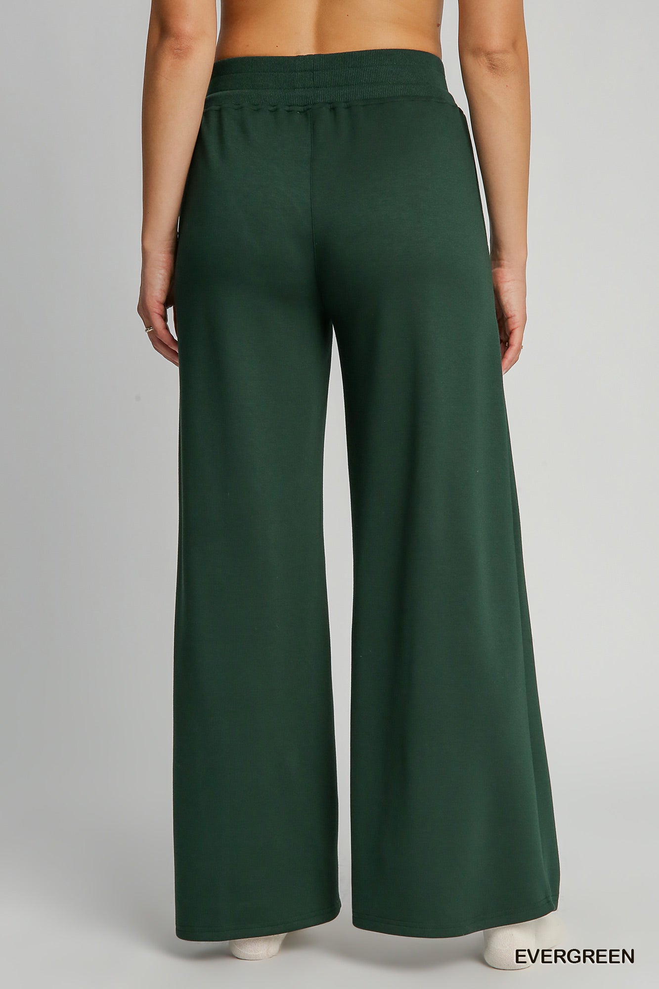 Buttery Soft Elastic Waist Wide Leg Knit Pants