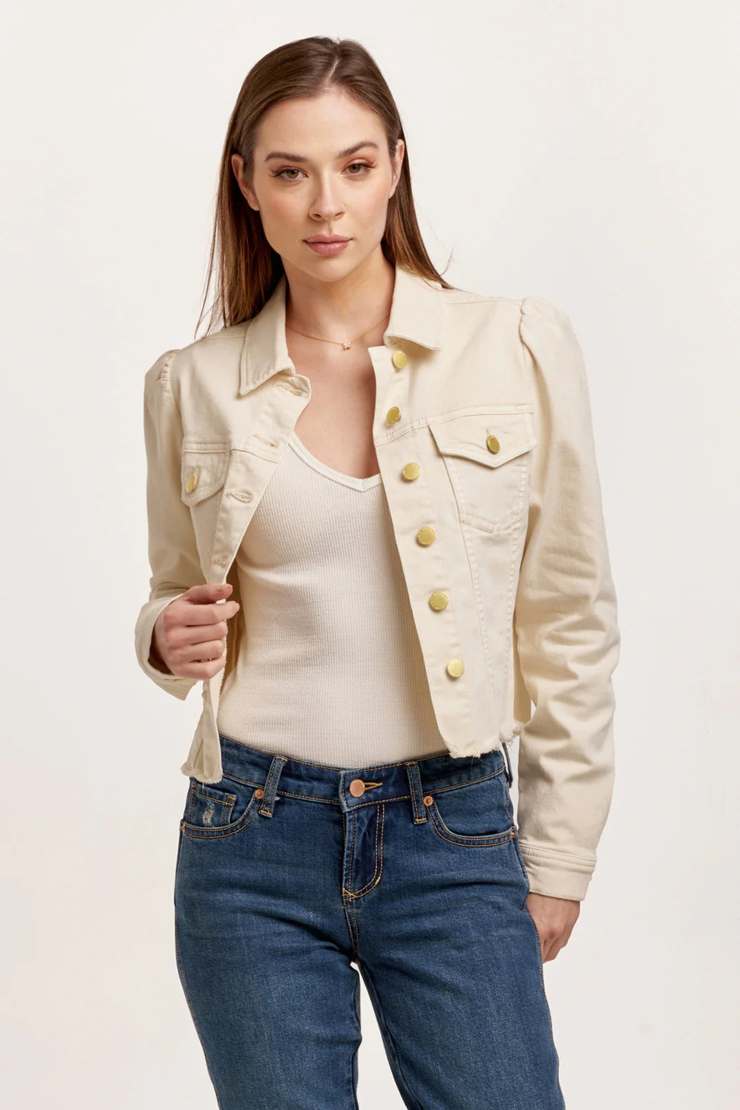 Roselyn Cut Off Jacket Wheat