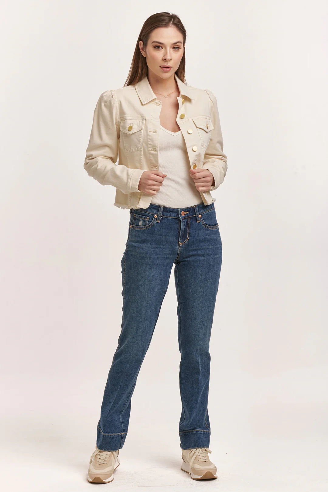 Roselyn Cut Off Jacket Wheat