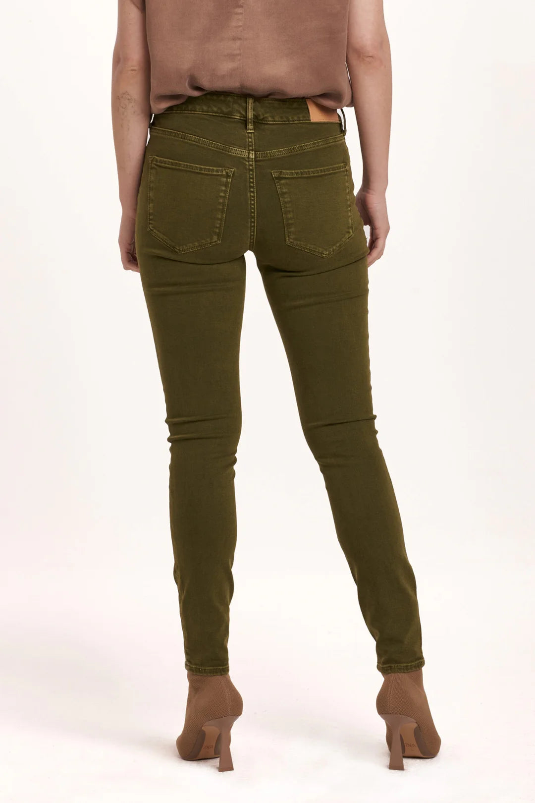 Gisele Skinny Mid Rise Ankle Jean Sage Vine