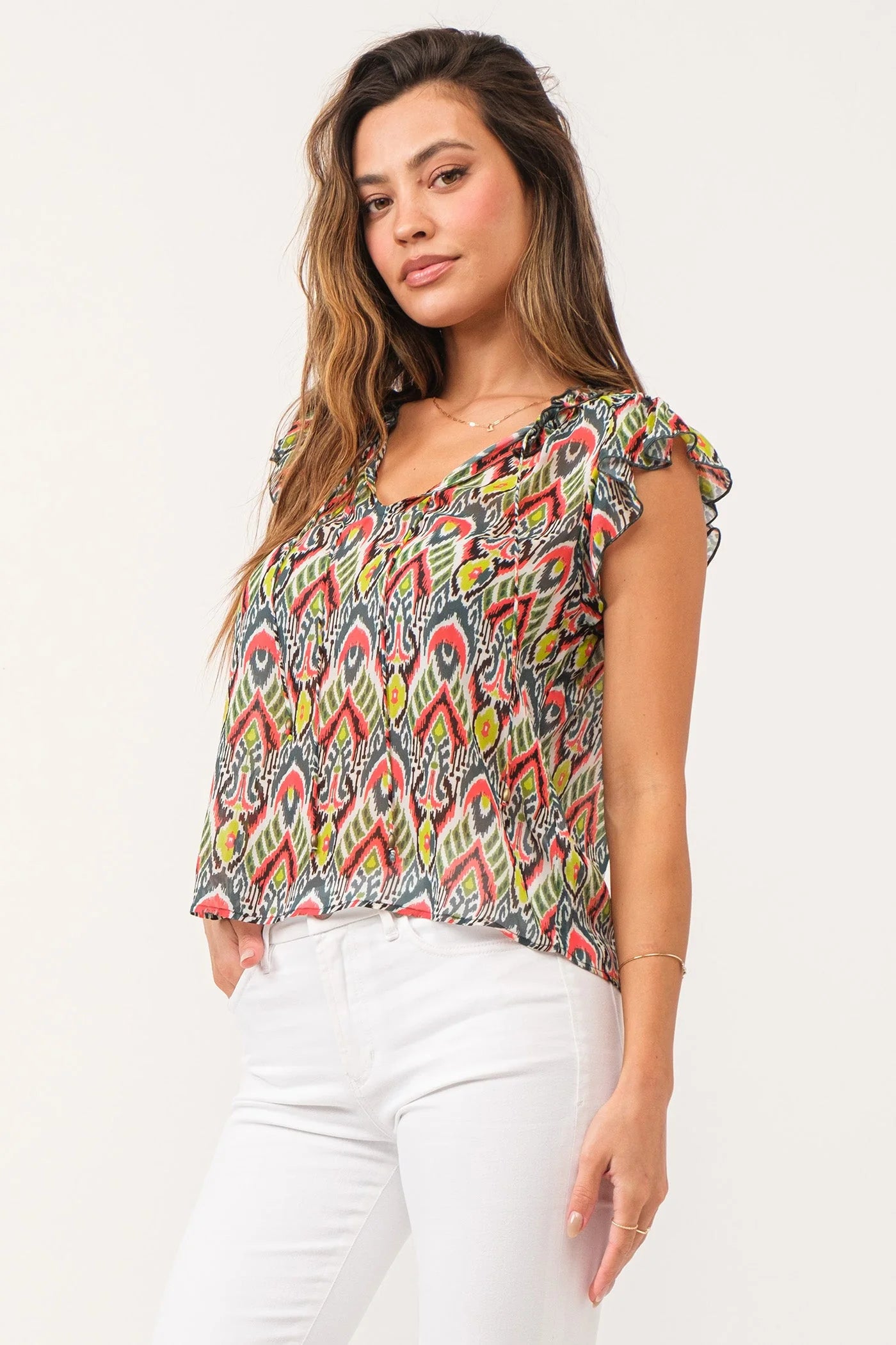 Sale Ullie Keyhole Top Vivid Tribe