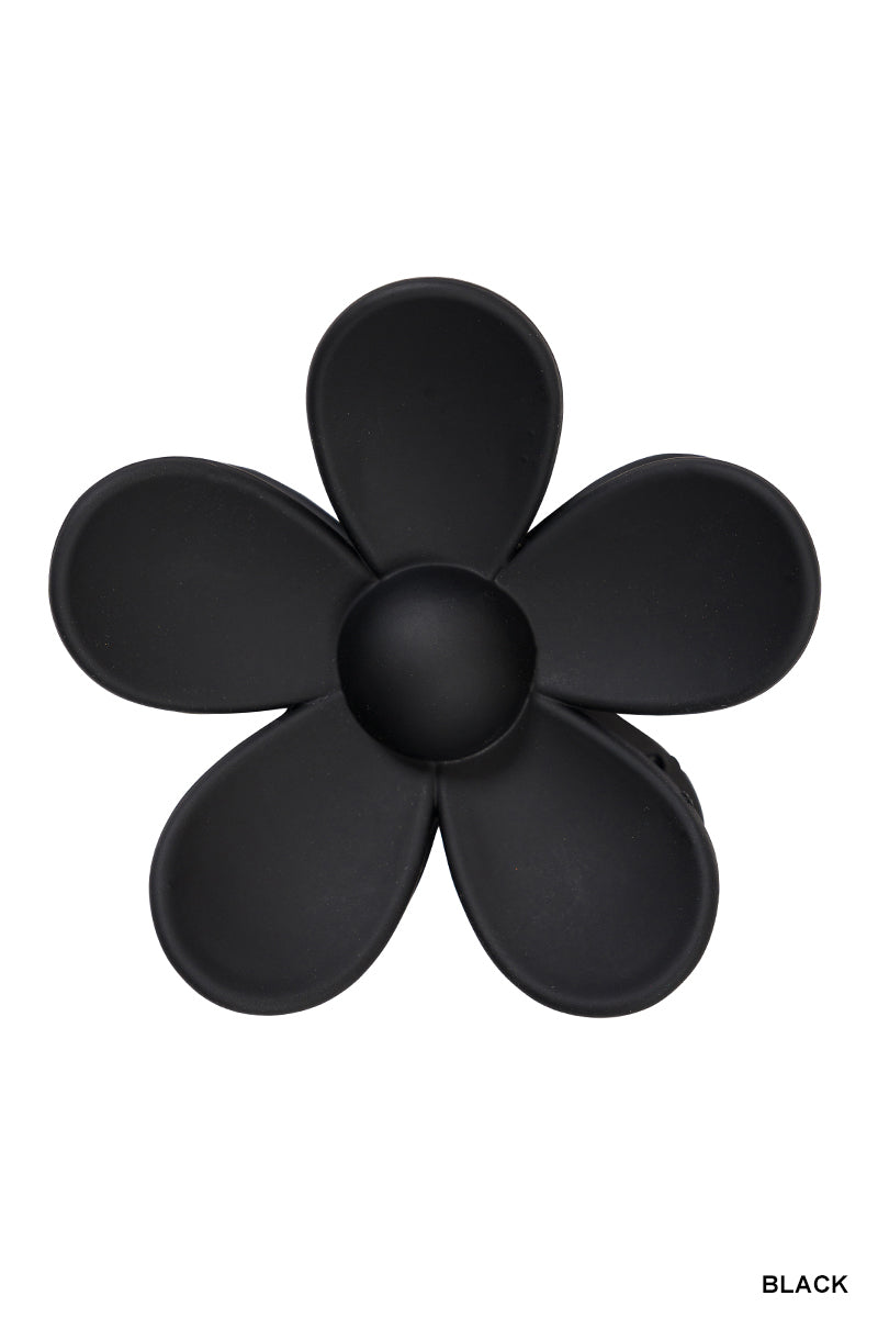 Flower Hair Clip Black