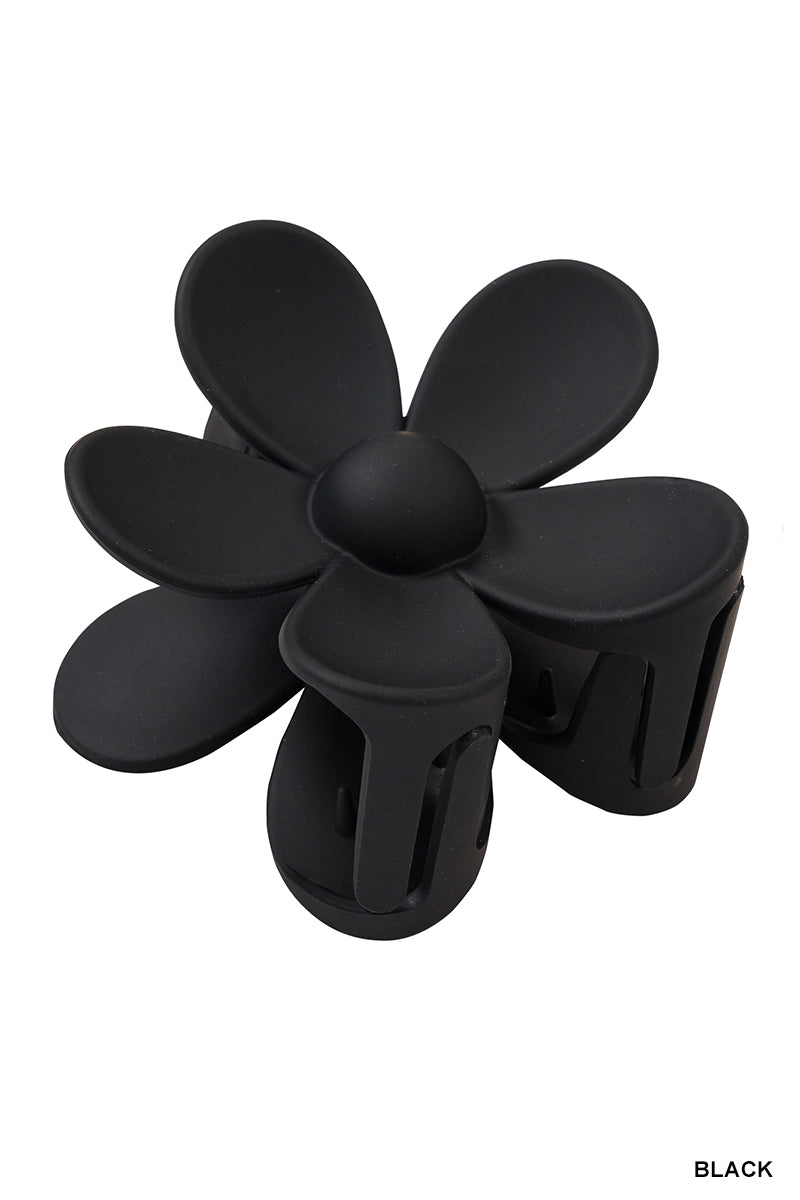 Flower Hair Clip Black