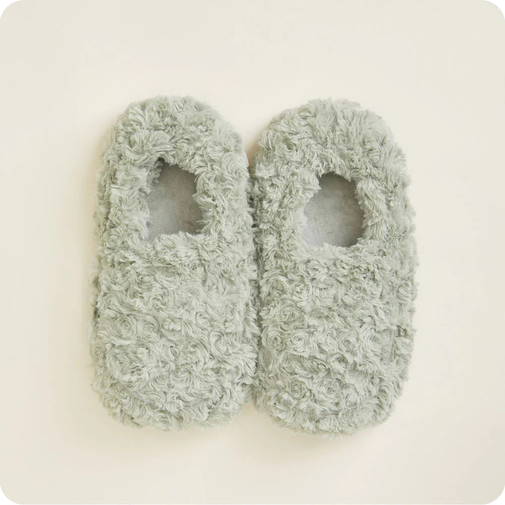 Warmies Slippers Curly Sage