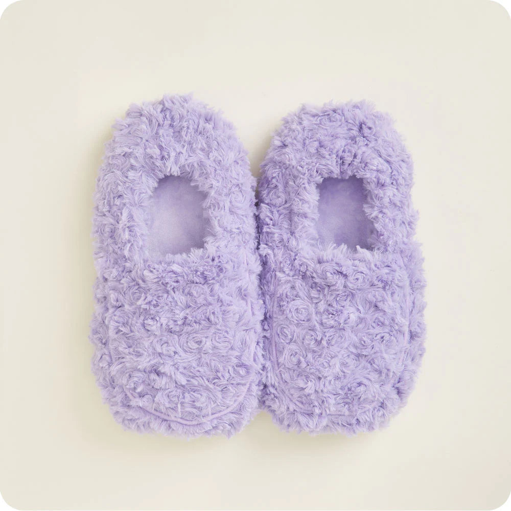 Warmies Slippers Curly Purple