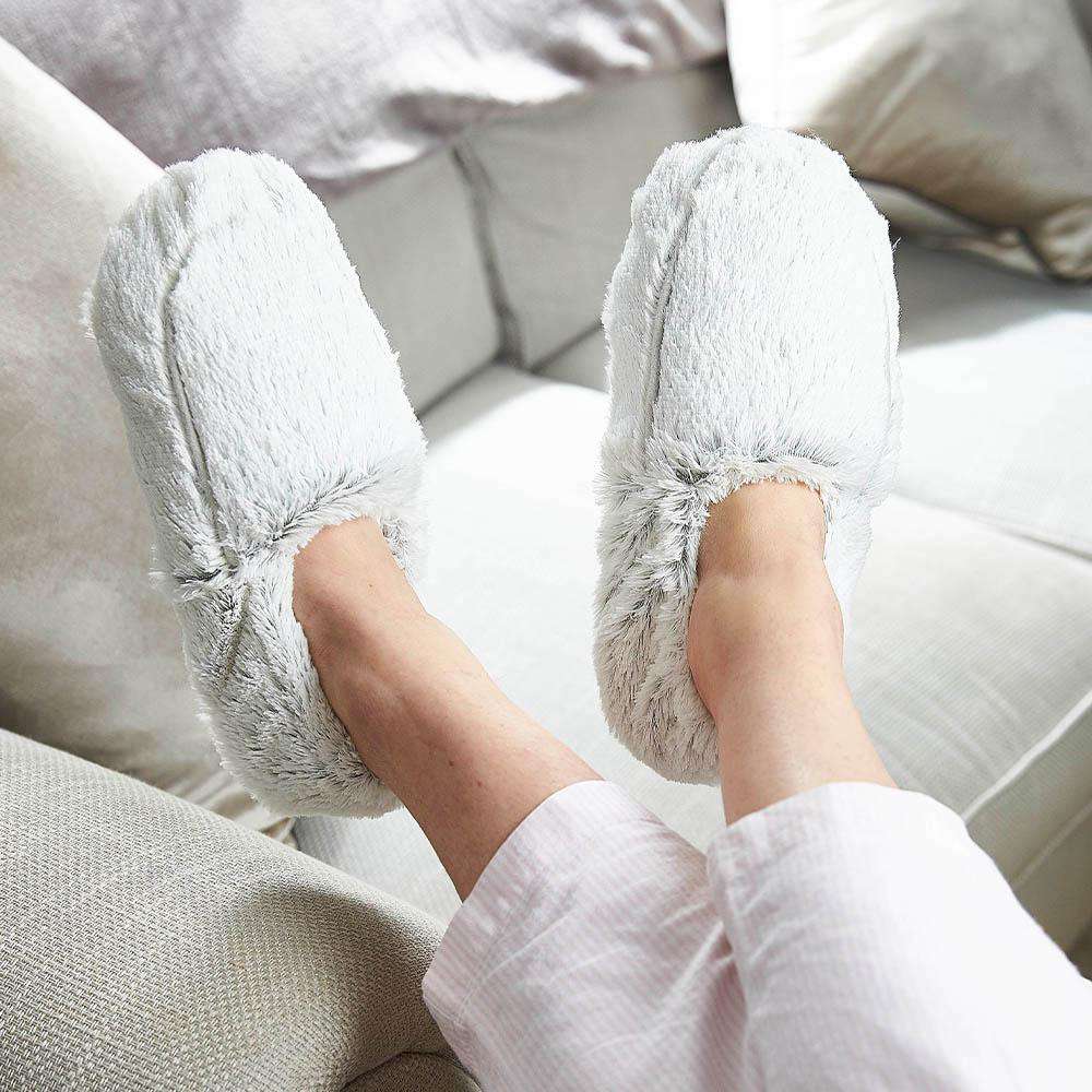 Warmies Slippers Marshmallow Gray