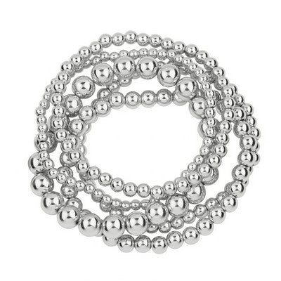 Hunter Silver Multi Strand Stretch Bracelet