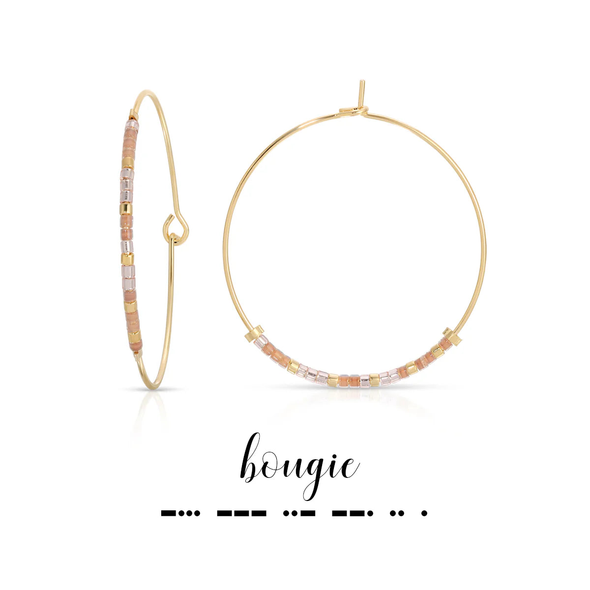 Bougie Dot and Dash Hoop Earrings