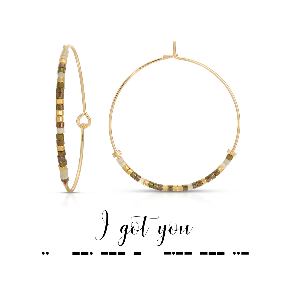 I Got You Hoop Dot & Dash Earrings