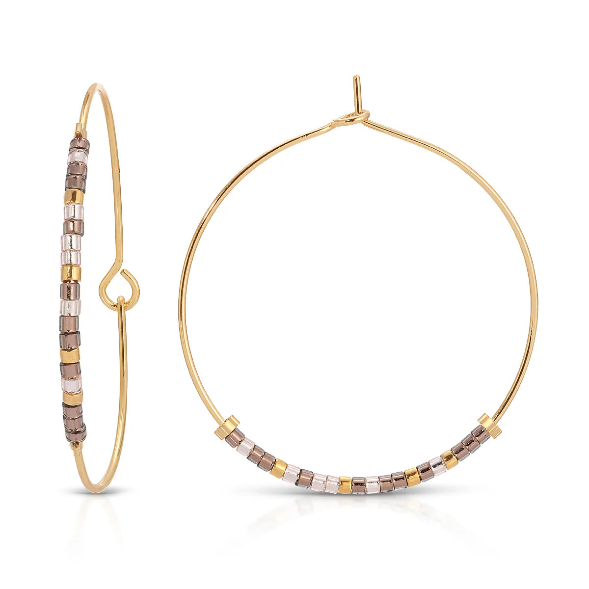 LYLAS Hoop Dot & Dash Earrings