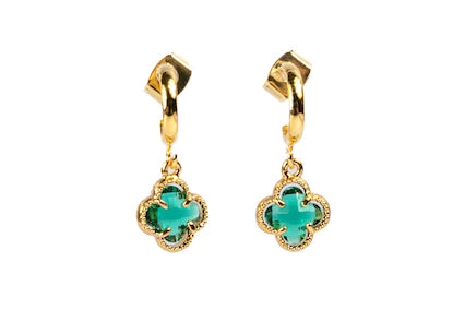 Nalda Green Drop Earrings