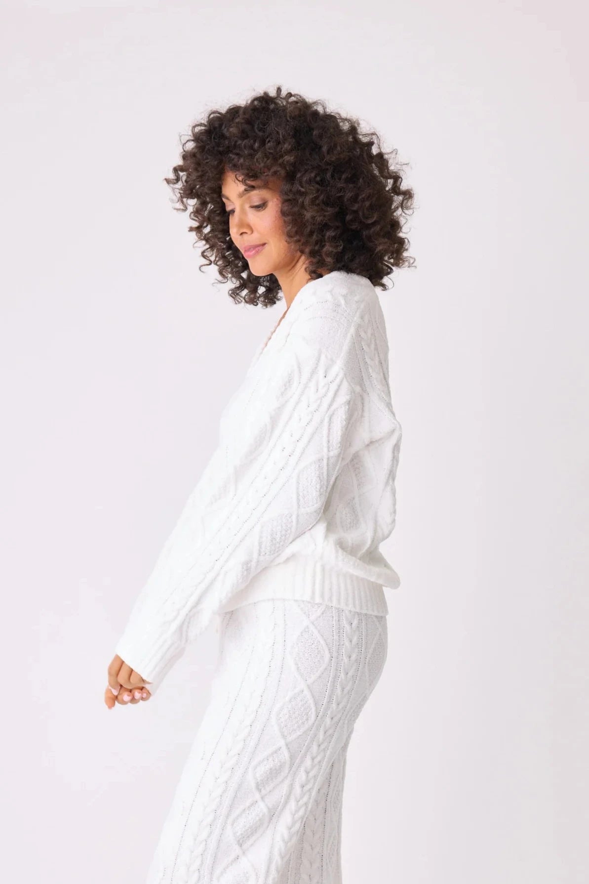 Cable Crew Long Sleeve Ivory