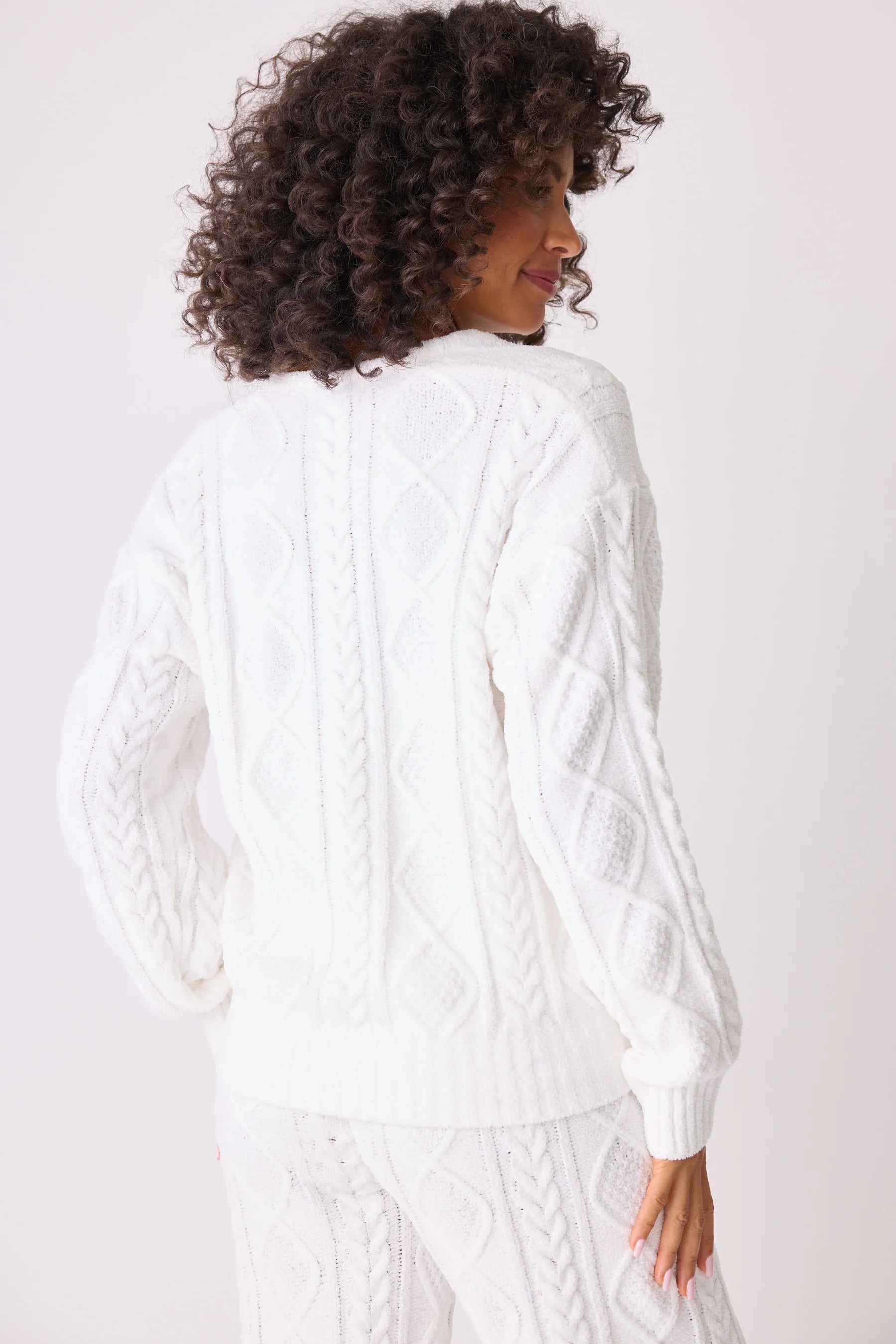 Cable Crew Long Sleeve Ivory