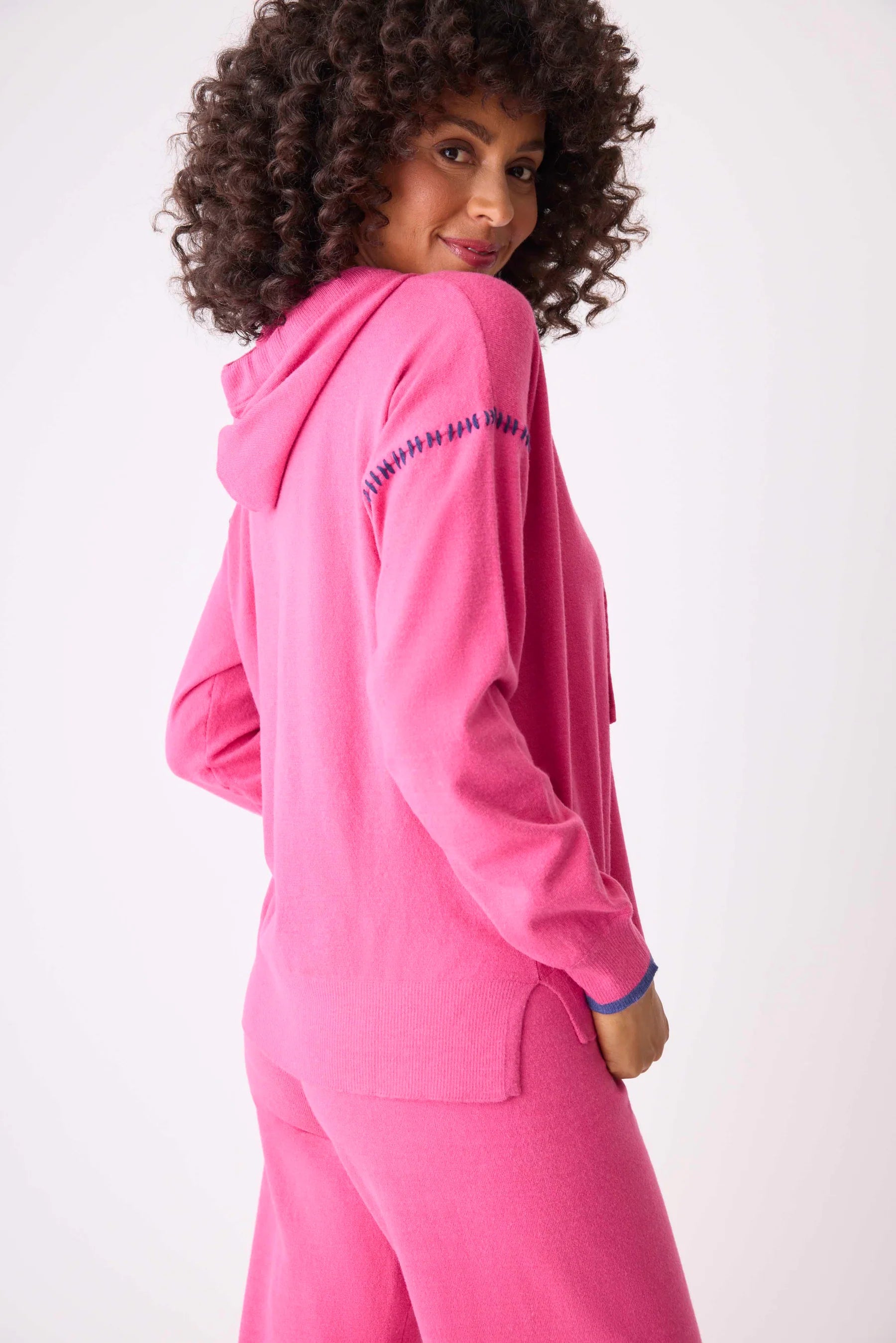 Sweater Weather Pullover Hoodie Fuchsia