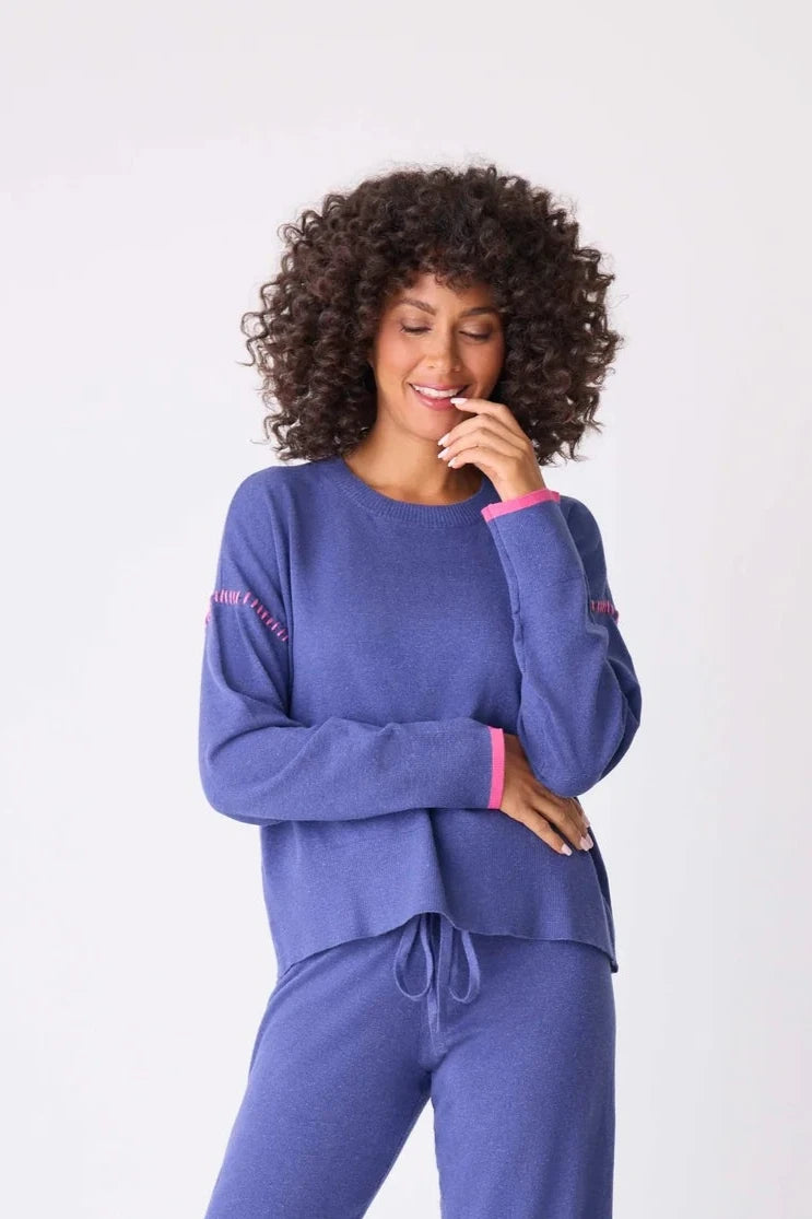 Sweater Weather Long Sleeve Top Dark Perwinkle