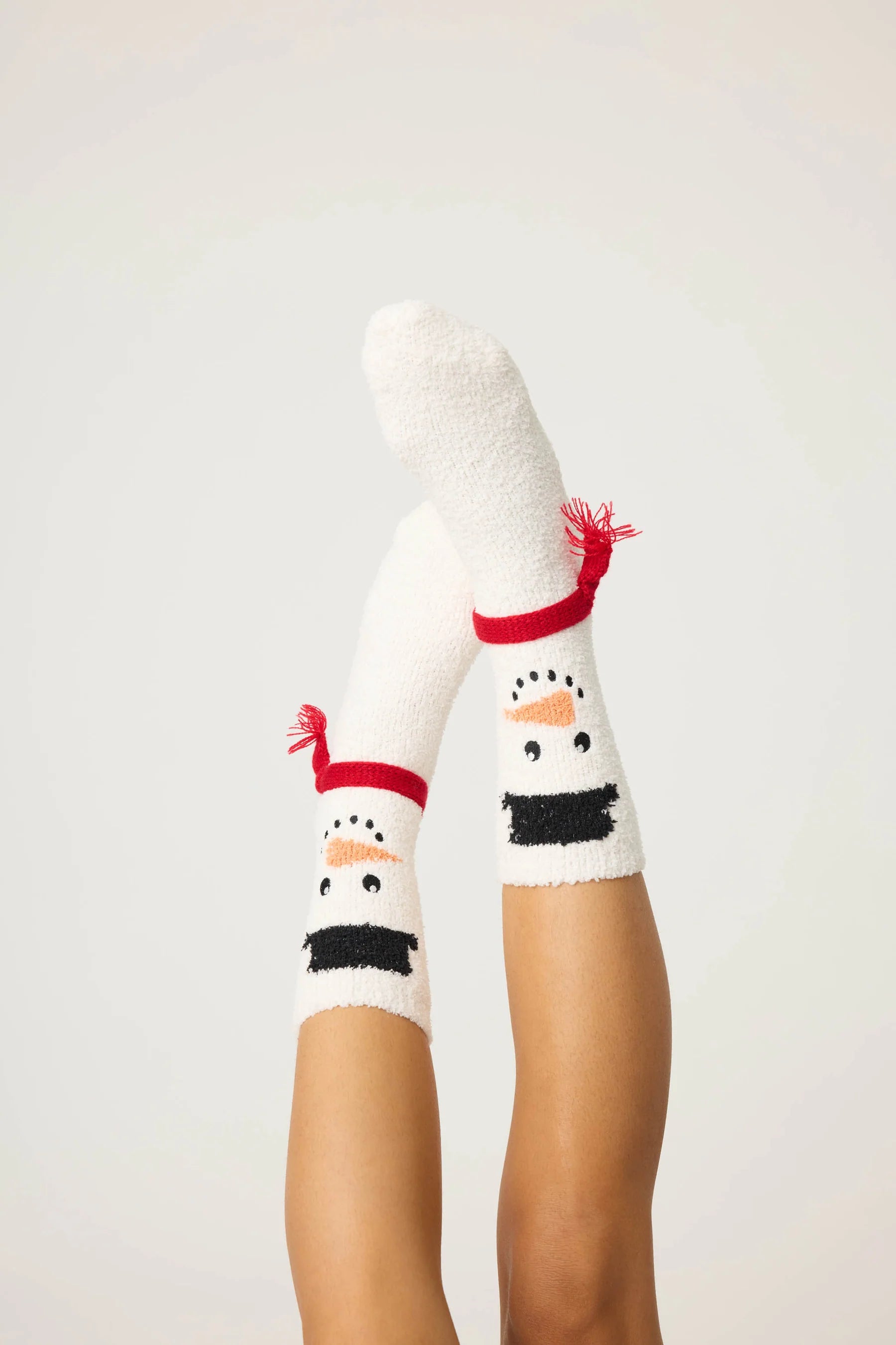 White Snowman Fun Socks