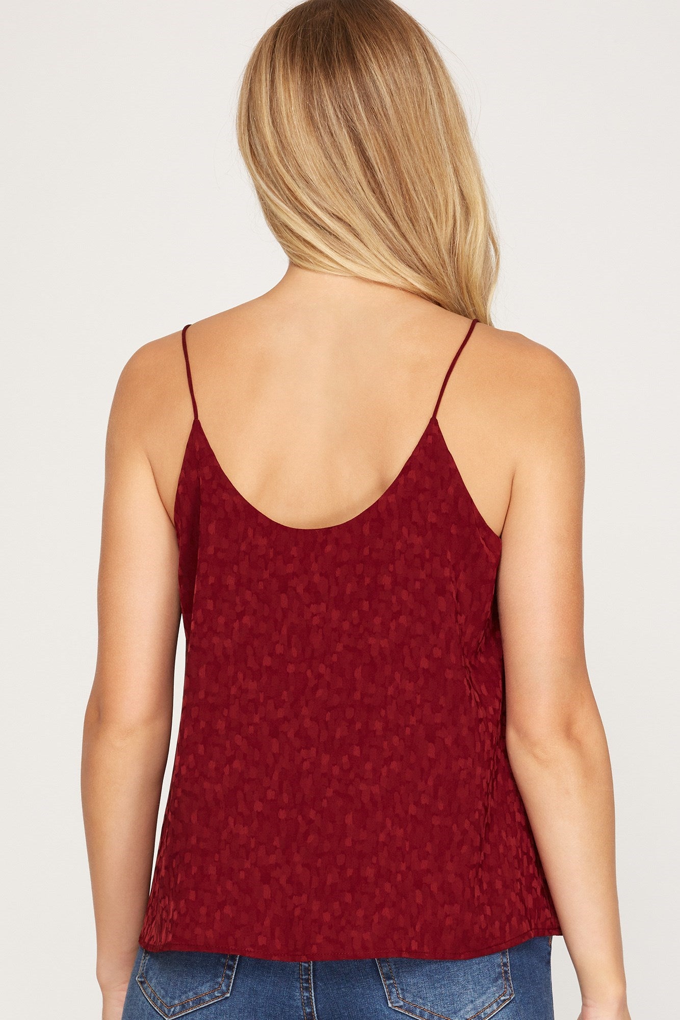 Cami Jacquard Satin Top