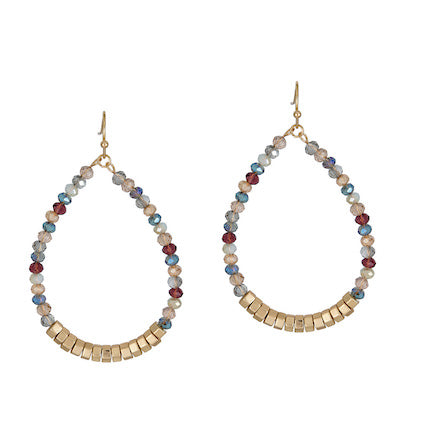 Dark Multi Colored Drop Earrings